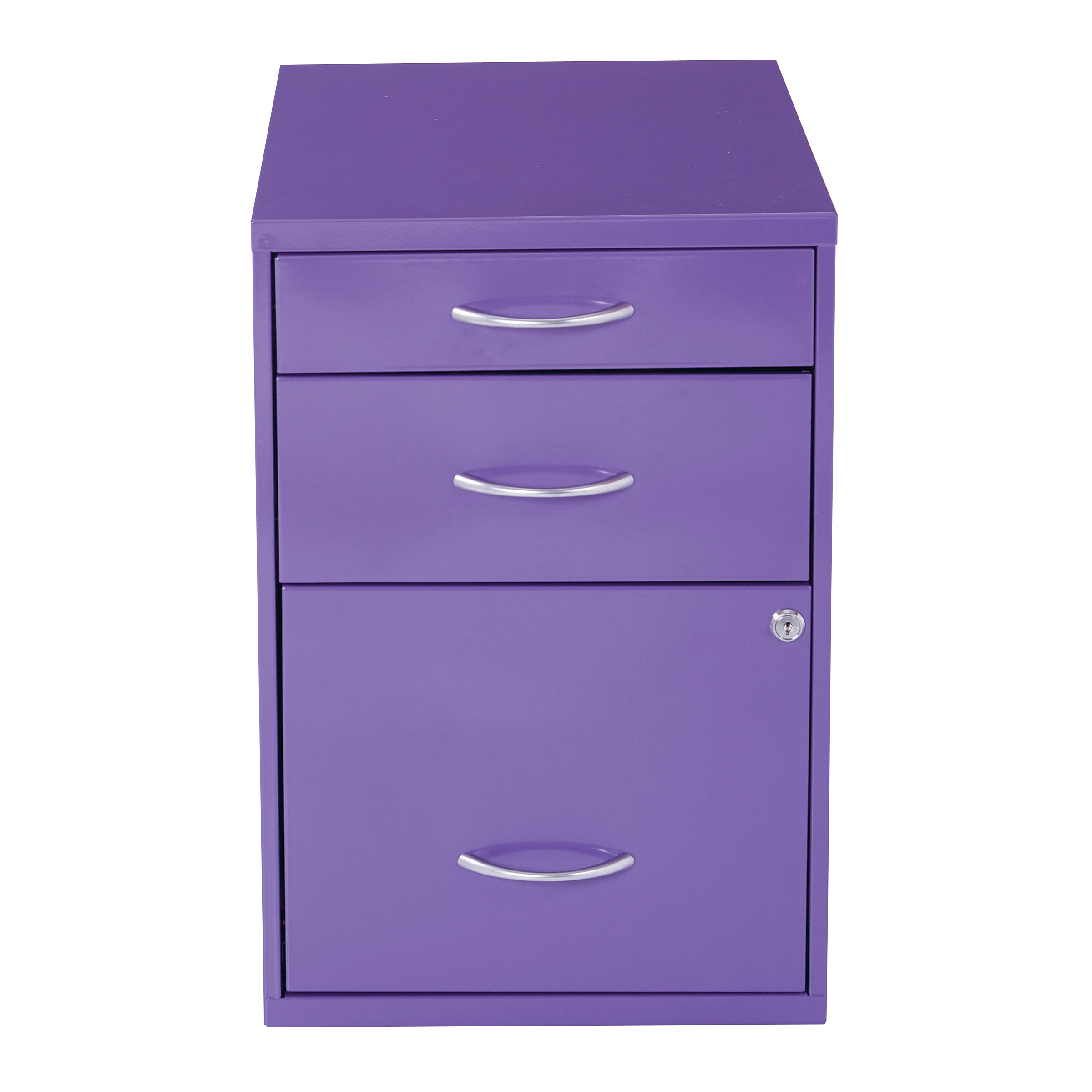 Osp Designs 3 Drawer Vertical Metal Lockable Filing Cabinet Purple in sizing 2400 X 2400