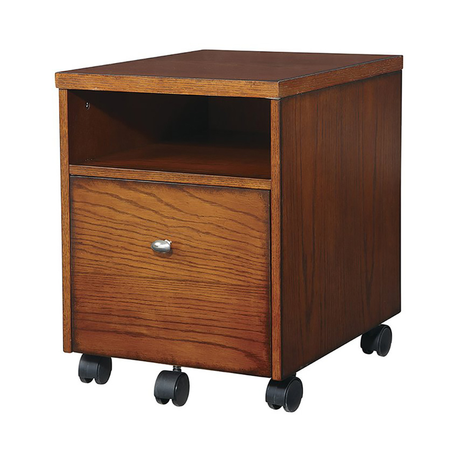 Osp Home Furnishings Osp Designs Aurora Brown 1 Drawer File Cabinet regarding size 900 X 900