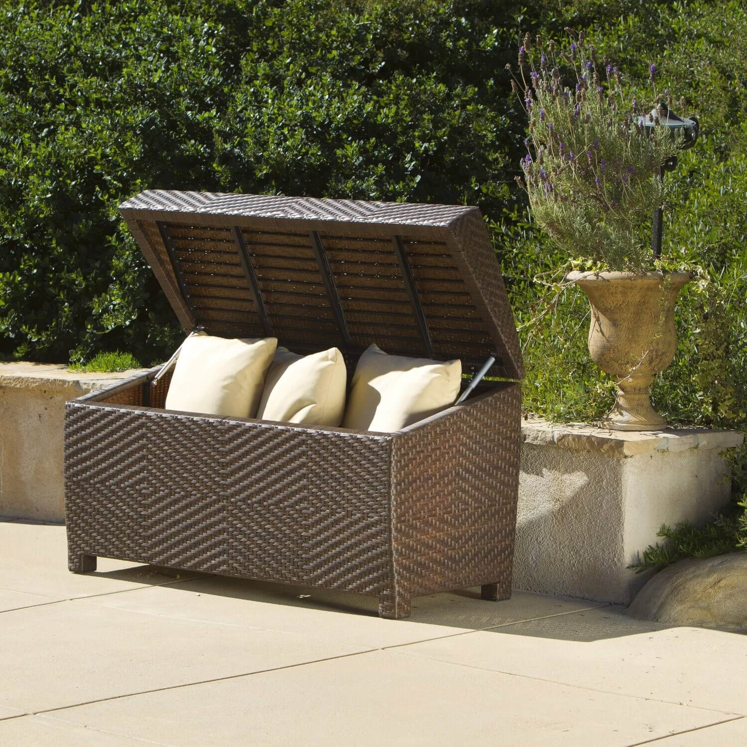 Outdoor Cushion Storage Box Rattan Storage Ideas Go Very Well To in sizing 1500 X 1500