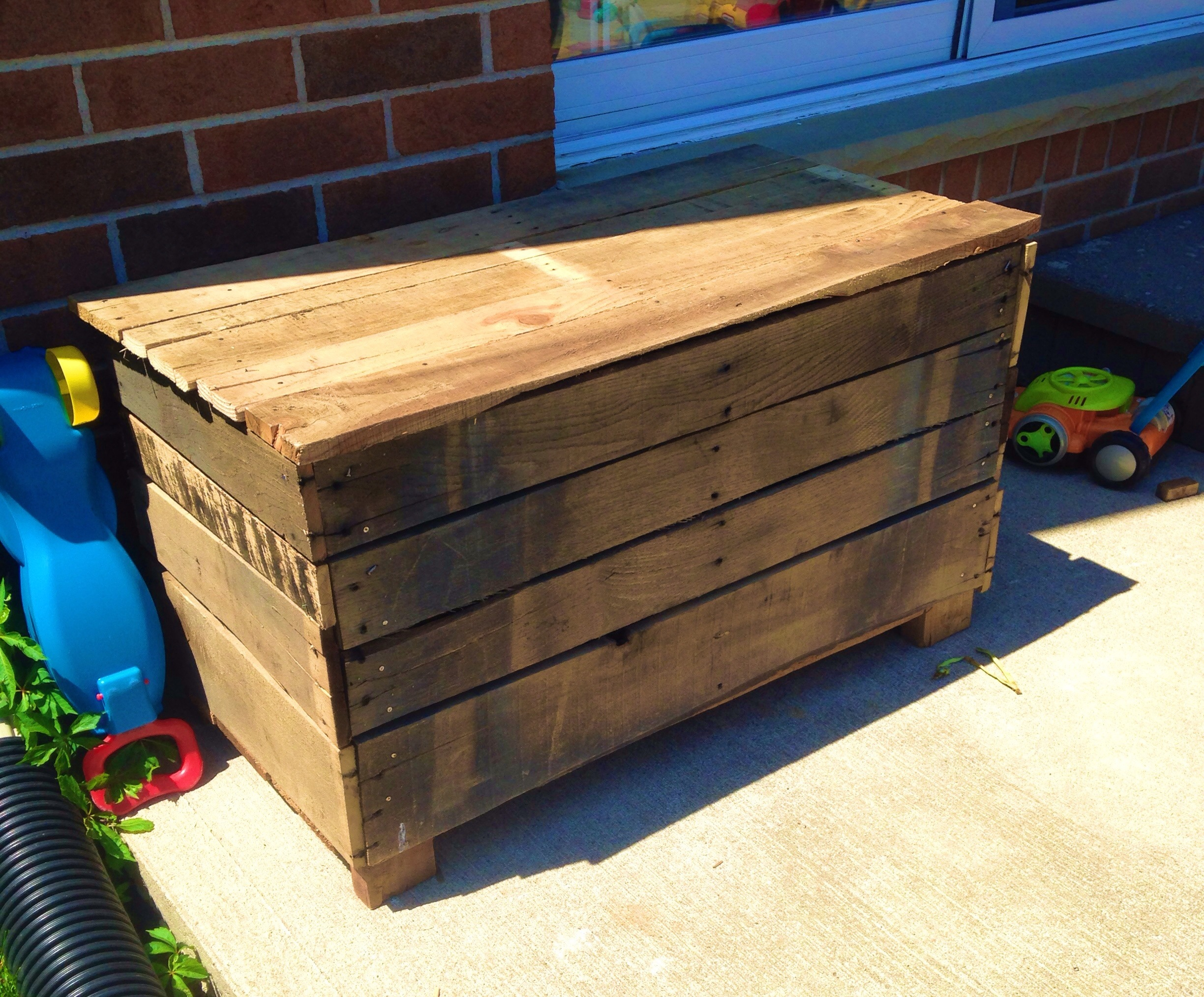 Outdoor Toy Storage Diy Too Many Adventures regarding measurements 2448 X 2027