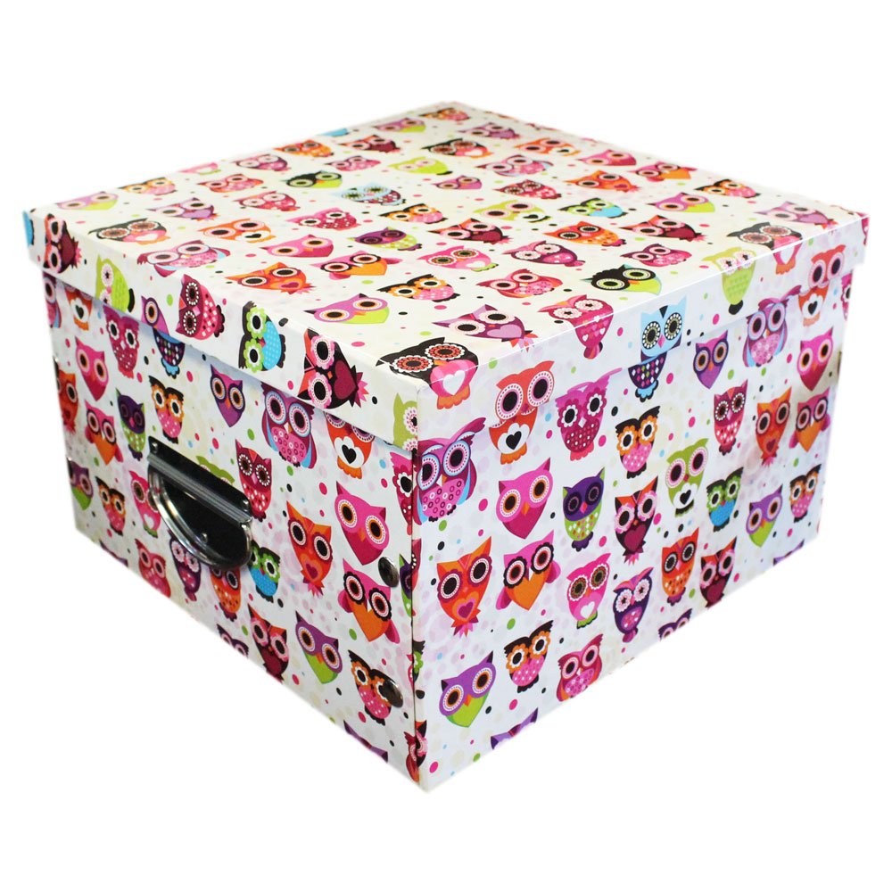 Owl Print Collapsible Storage Box Storage Boxes At The Works inside proportions 1000 X 1000