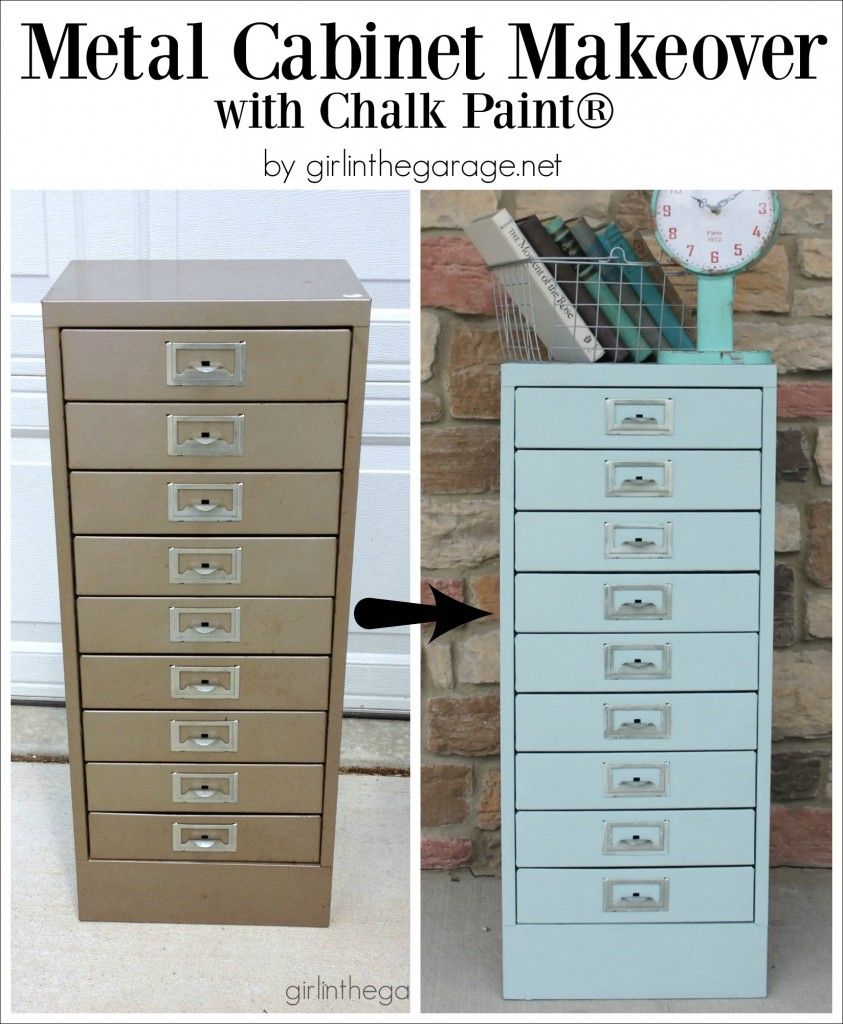 Painted Metal Cabinet Makeover Girl In The Garage Bloggers Best throughout measurements 843 X 1024