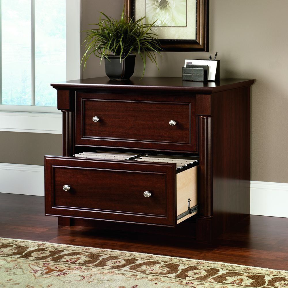Cherry Wood 2 Drawer Lateral File Cabinet • Cabinet Ideas