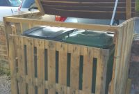 Pallet Garbage Bin Storage Shed Pallet Projects Pallet Shed pertaining to sizing 2988 X 5312