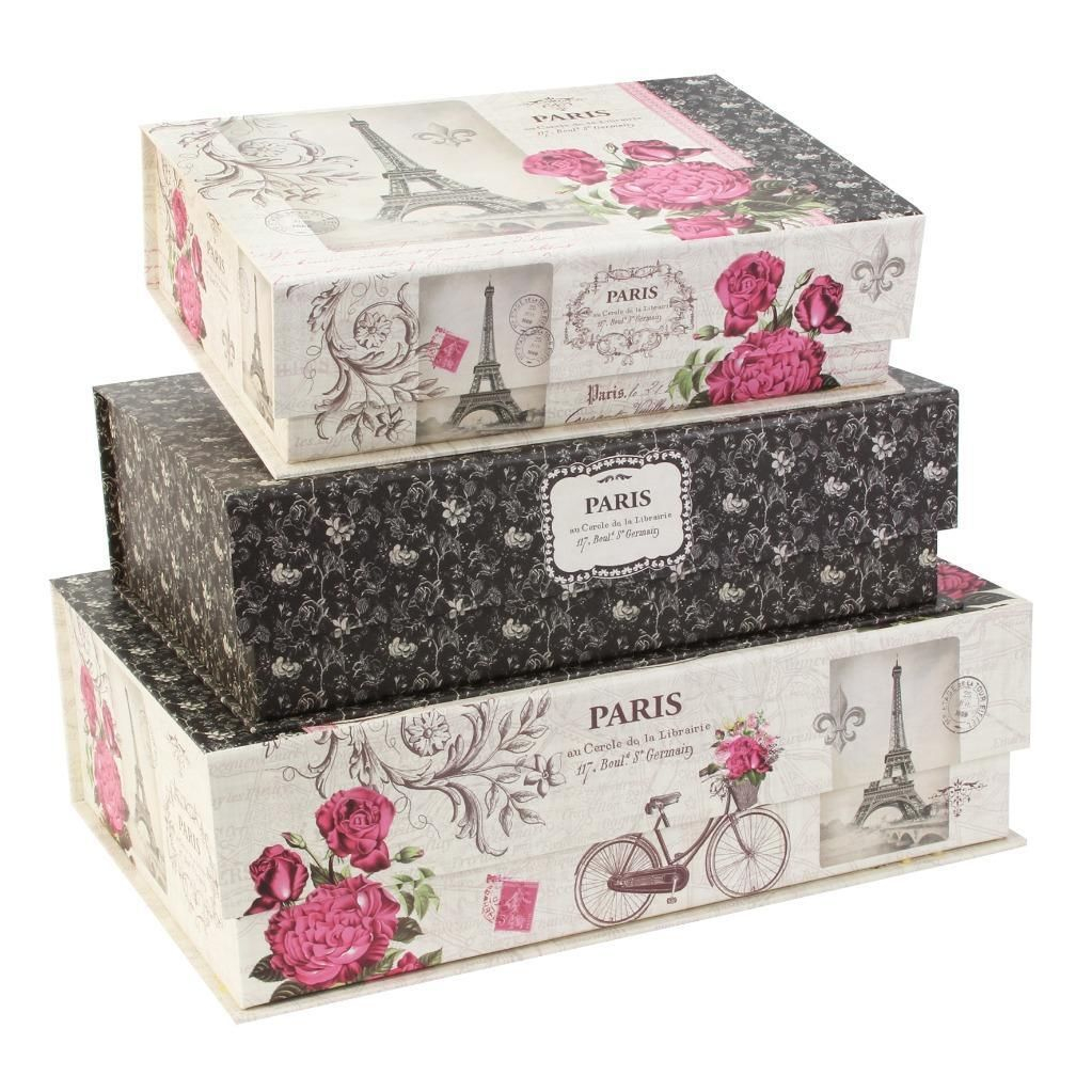 Paris Romance Tri Coastal Designs Pretty Storage Boxes Eiffel with regard to size 1023 X 1023