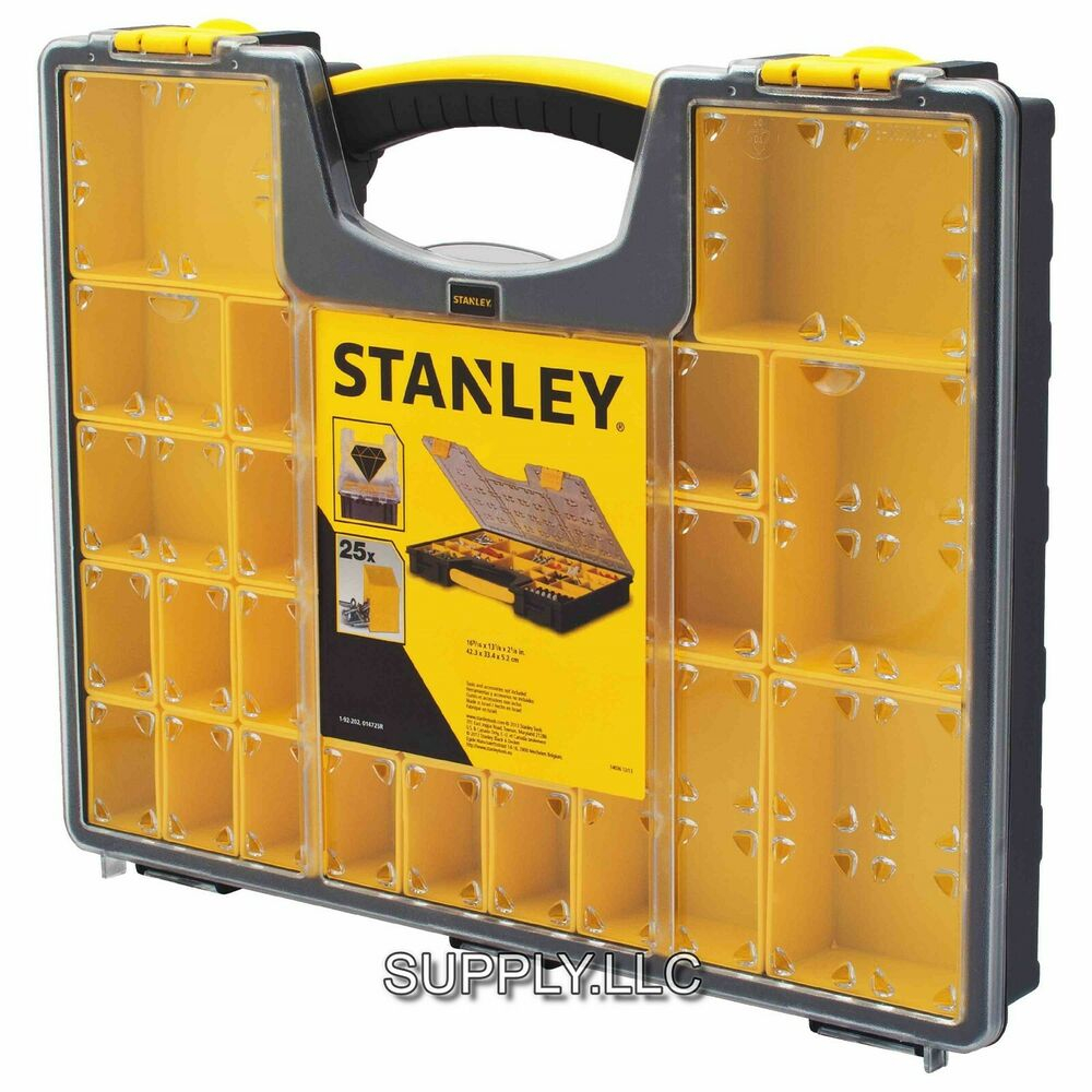 Parts Storage Carry Box 25 Compartments Stanley Plastic High Impact with measurements 1000 X 1000