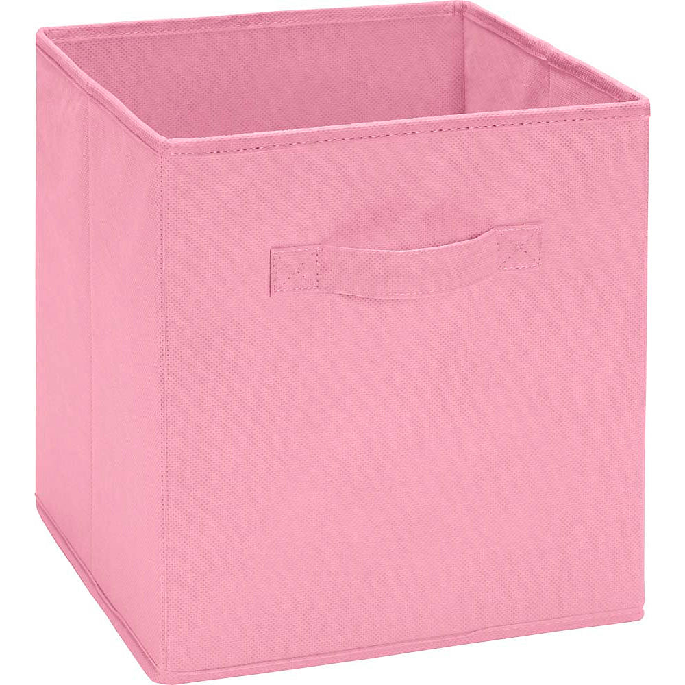 Pastel Pink Ameriwood Fabric Storage Bin With Square Shaped Fabric inside sizing 1000 X 1000