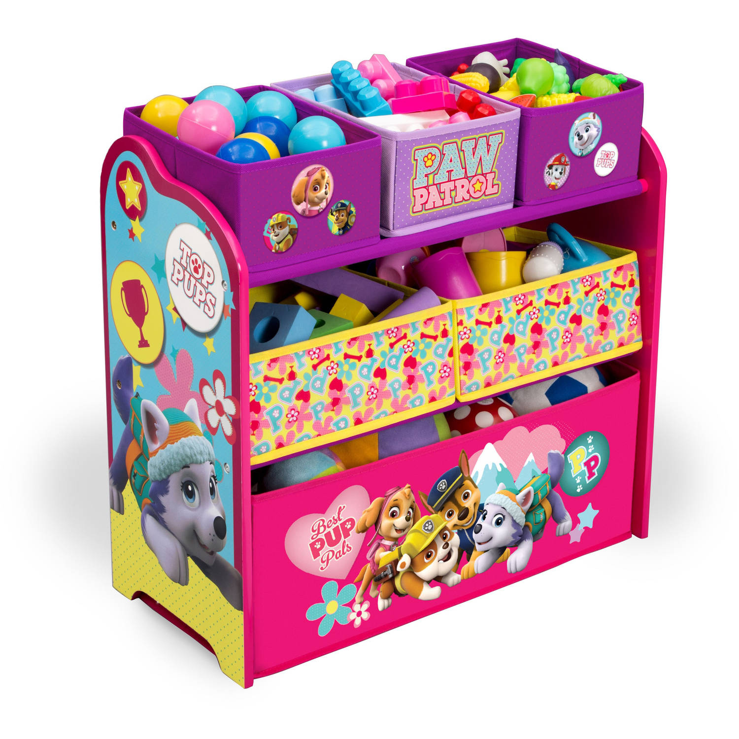 Paw Patrol Skye And Everest Multi Bin Toy Organizer Walmart with measurements 1500 X 1500