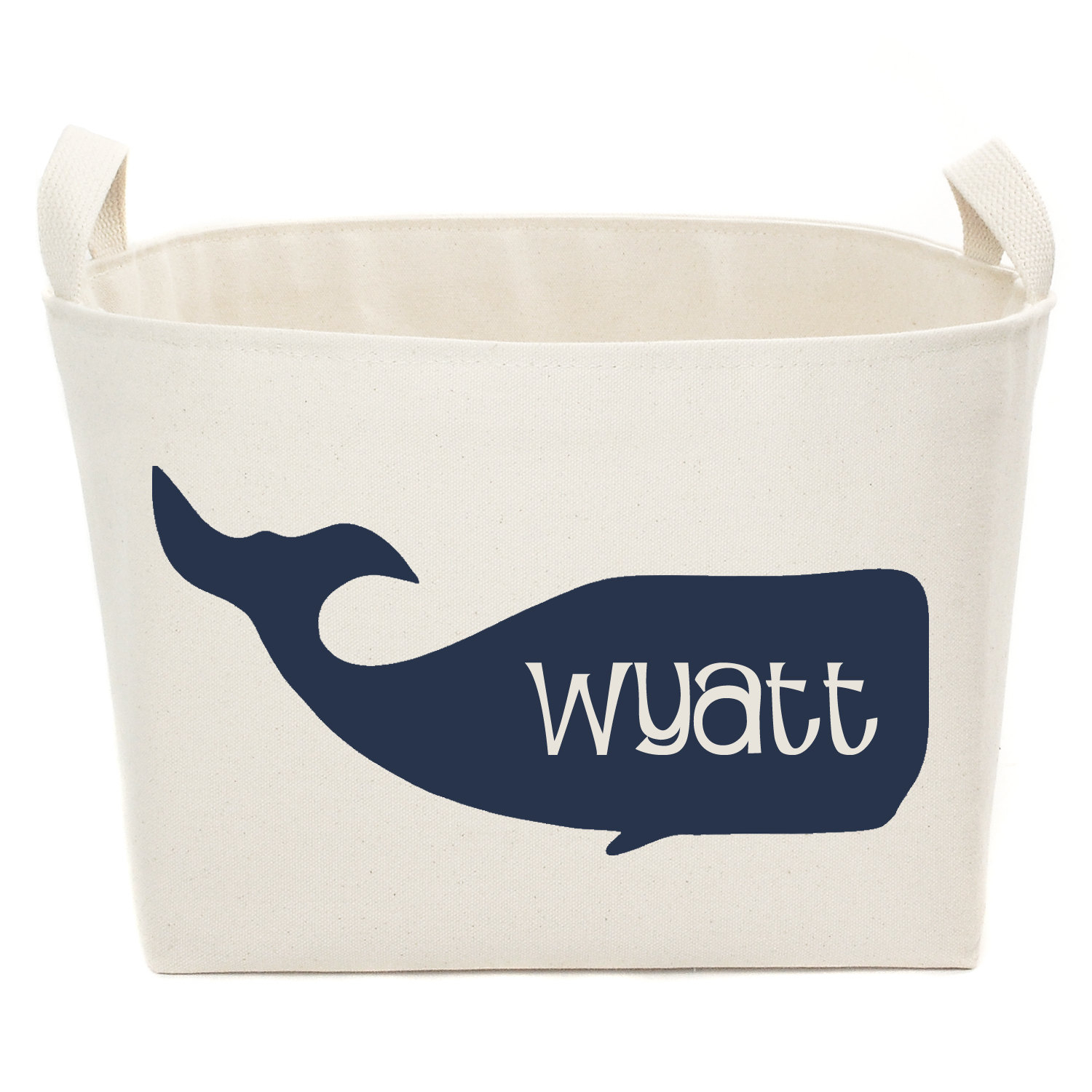 Personalized Blue Whale Canvas Storage Basket Etsy within measurements 1500 X 1500