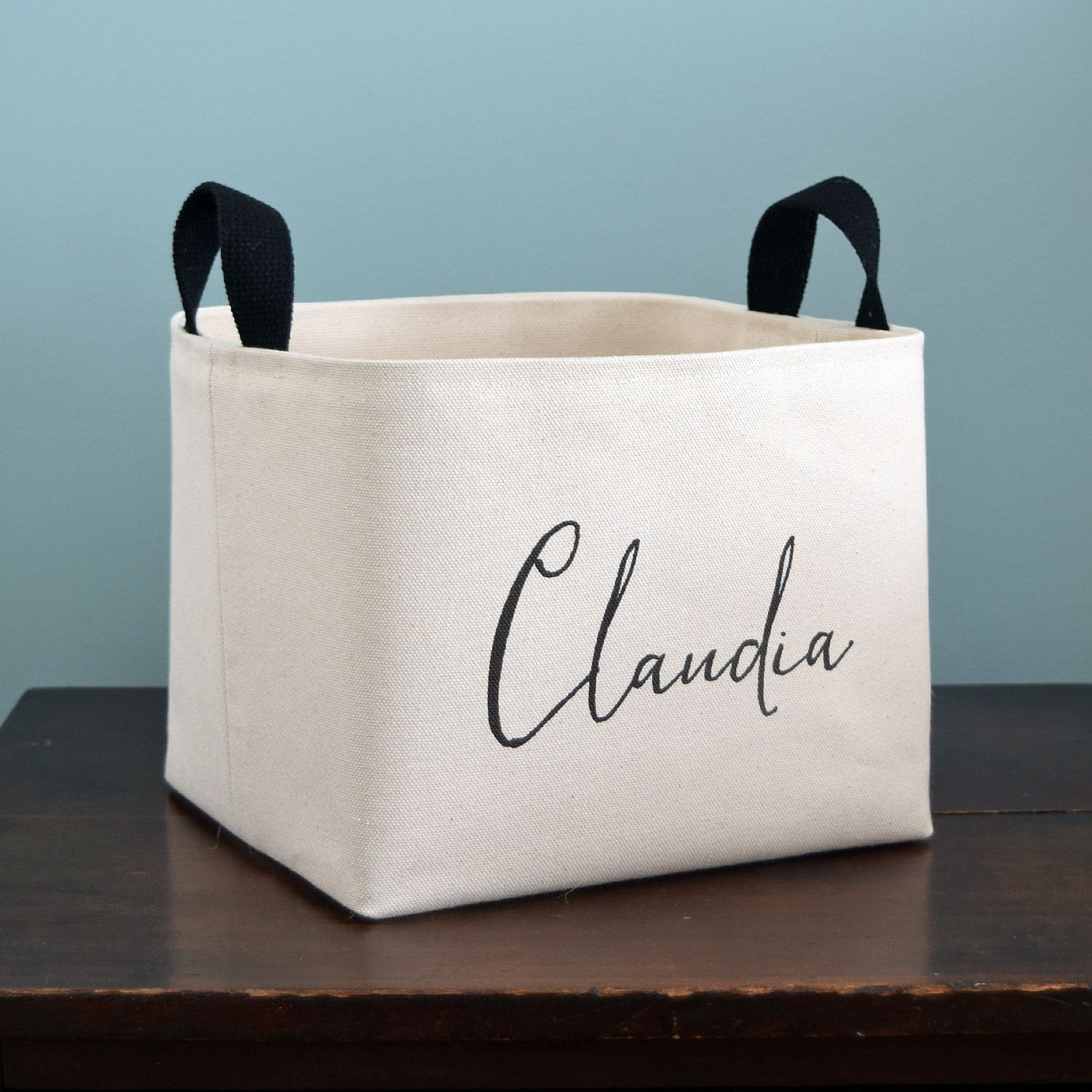 Personalized Canvas Storage Basket Products Personalised Canvas with sizing 1500 X 1500