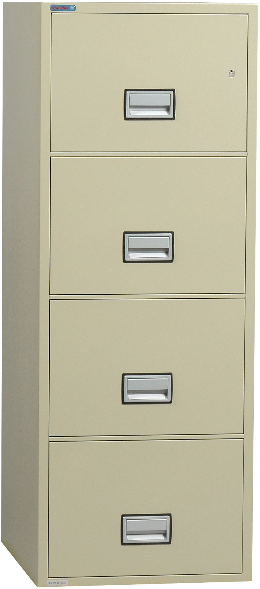 Phoenix Vertical 25 Inch 4 Drawer Letter Fireproof File Cabinet pertaining to size 906 X 2049