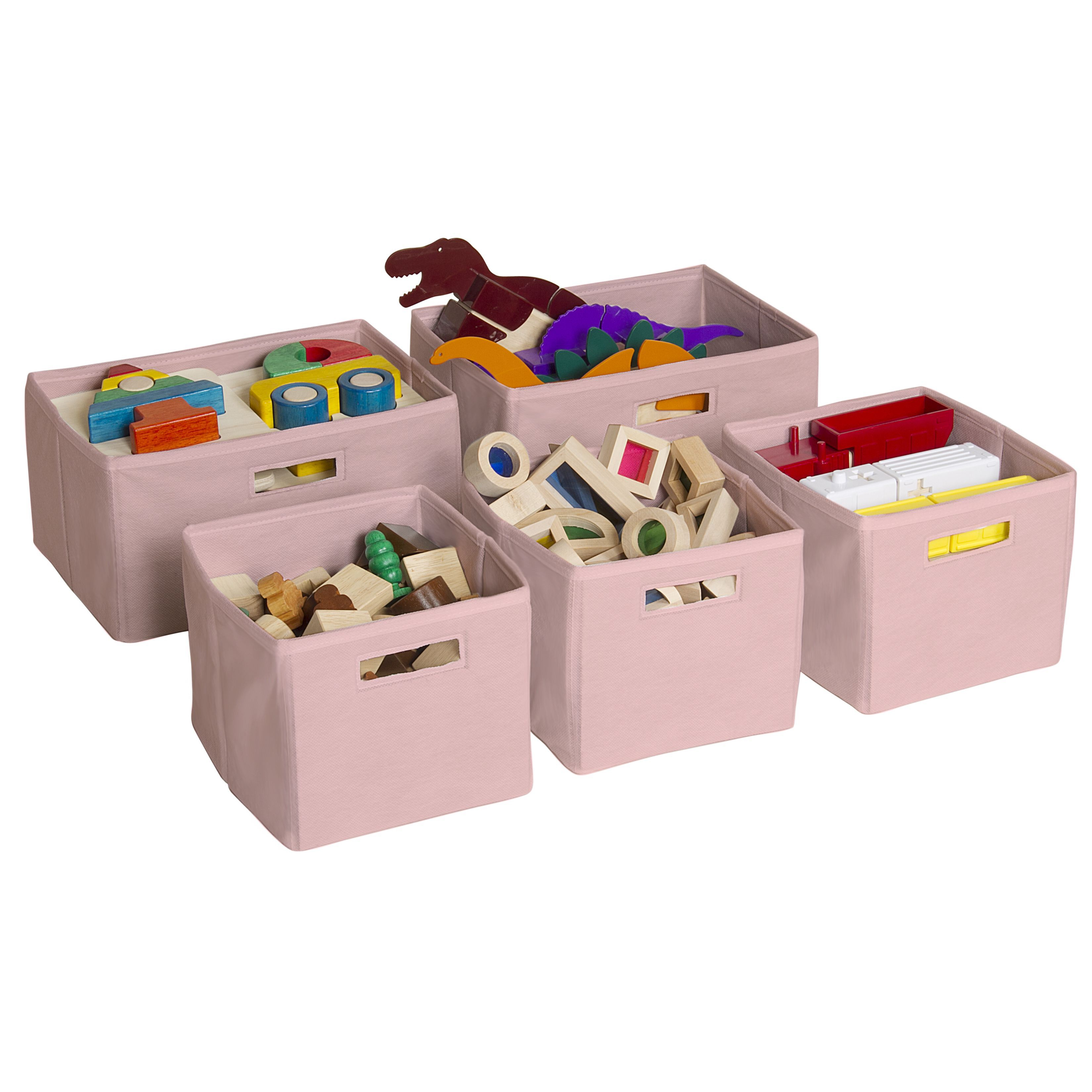 Pink Storage Bins Set Of 5 Overstock Shopping The Best Prices with regard to sizing 3300 X 3300