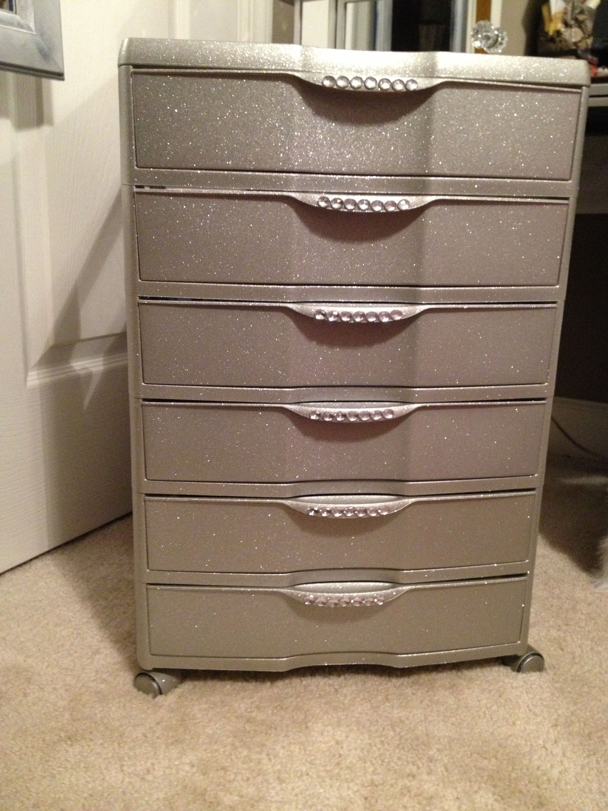 Plastic 6 Drawer Bin From Walmart Spray Paint Glitter And for dimensions 2448 X 3264