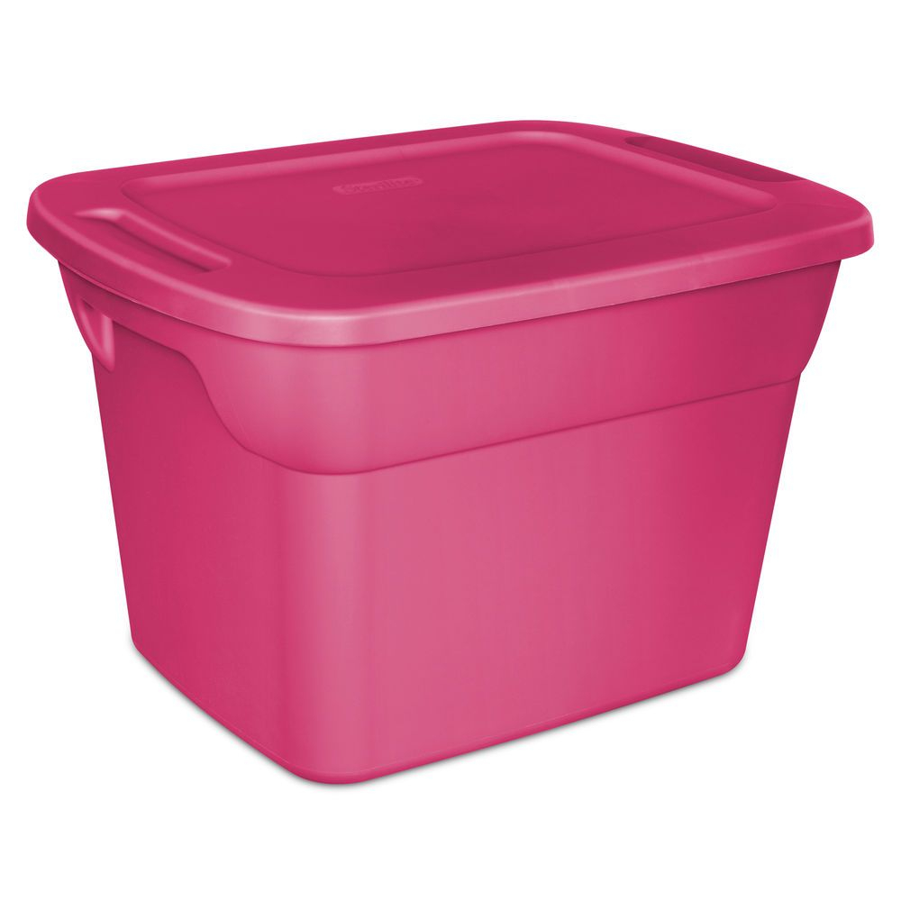 Plastic Storage Box 18 Gallon Tote 8 Case Stackable Bin Container pertaining to size 1000 X 1000