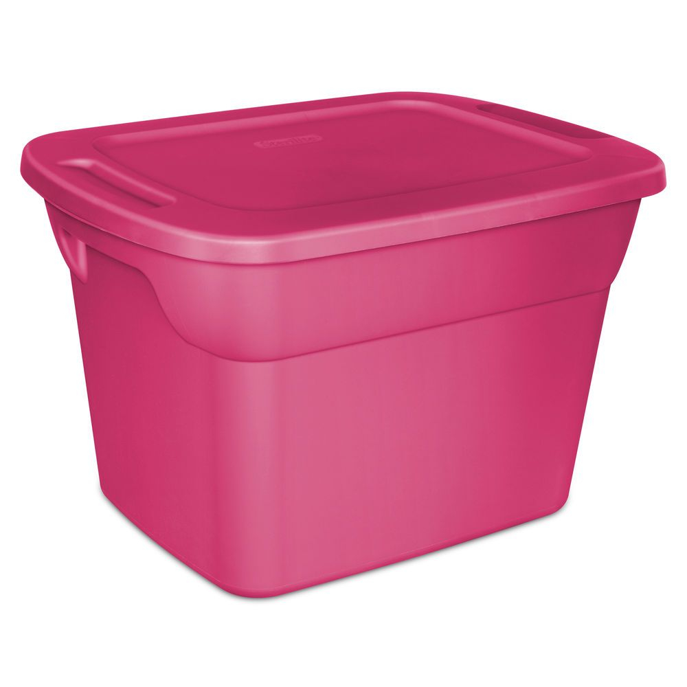 Plastic Storage Box 18 Gallon Tote 8 Case Stackable Bin Container throughout measurements 1000 X 1000