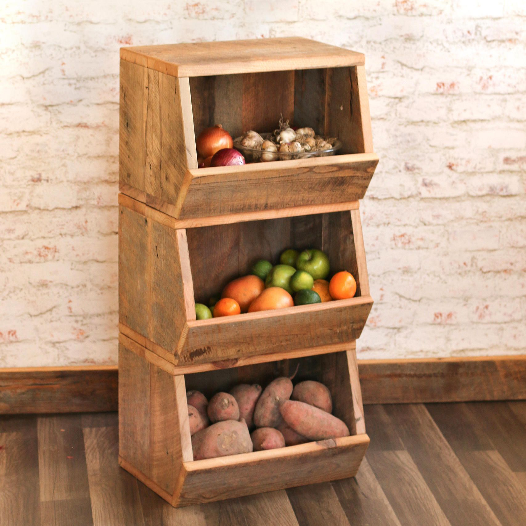 Potato Bin Vegetable Bin Scandinavian Barn Wood Rustic throughout dimensions 1707 X 1707