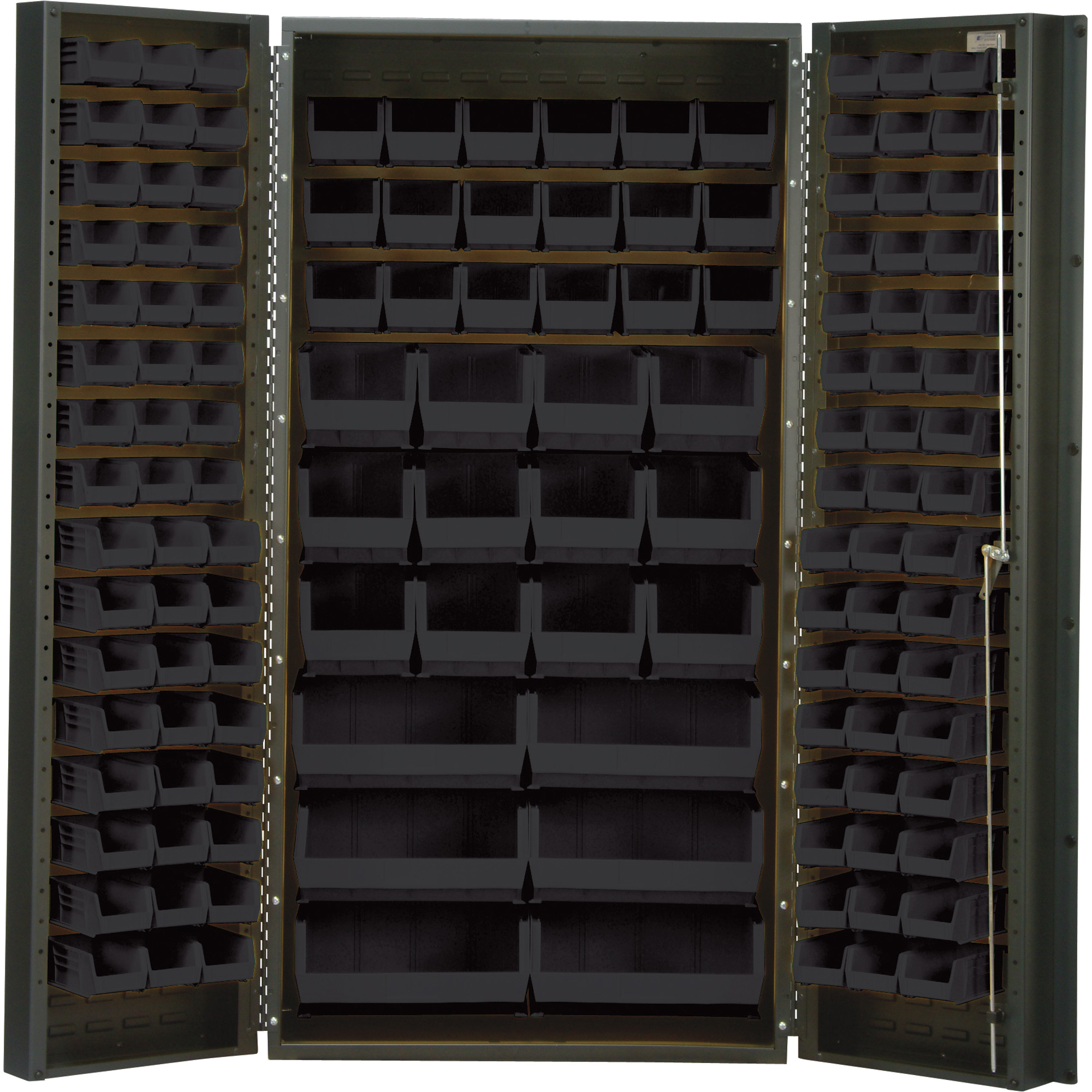 Quantum Storage Cabinet With 132 Bins 36in X 24in X 72in Size in proportions 2000 X 2000