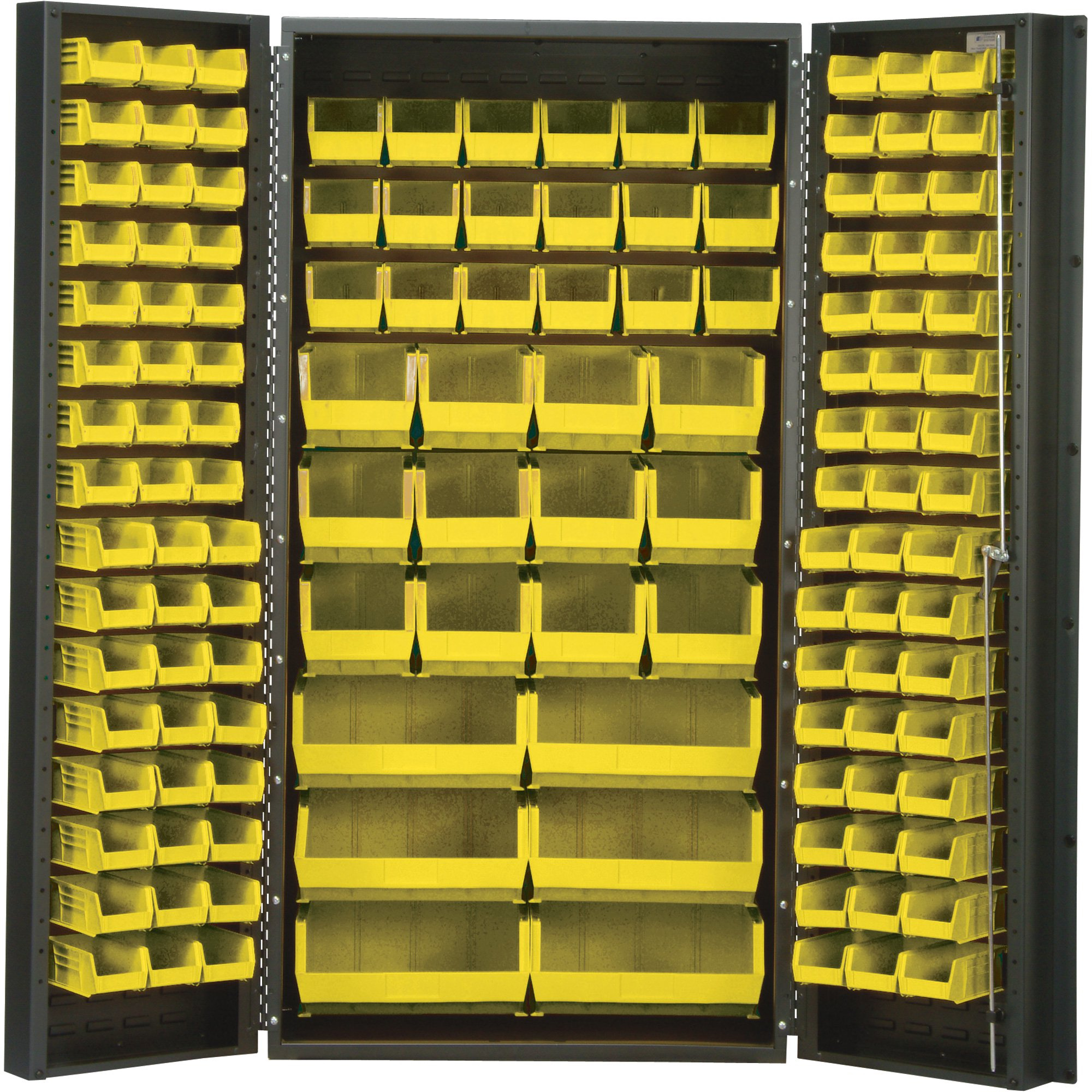 Quantum Storage Cabinet With 132 Bins 36in X 24in X 72in Size regarding dimensions 2000 X 2000
