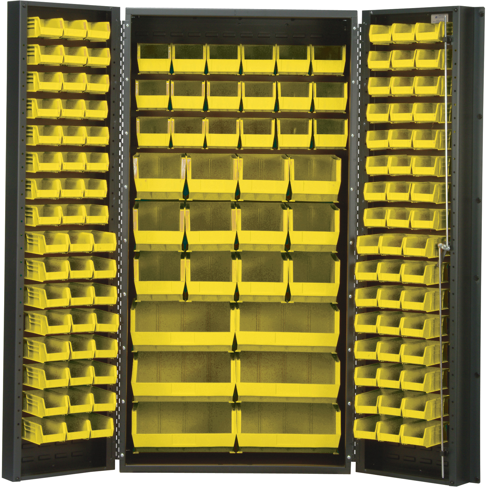 Quantum Storage Cabinet With 132 Bins 36in X 24in X 72in Size with regard to size 2000 X 2000