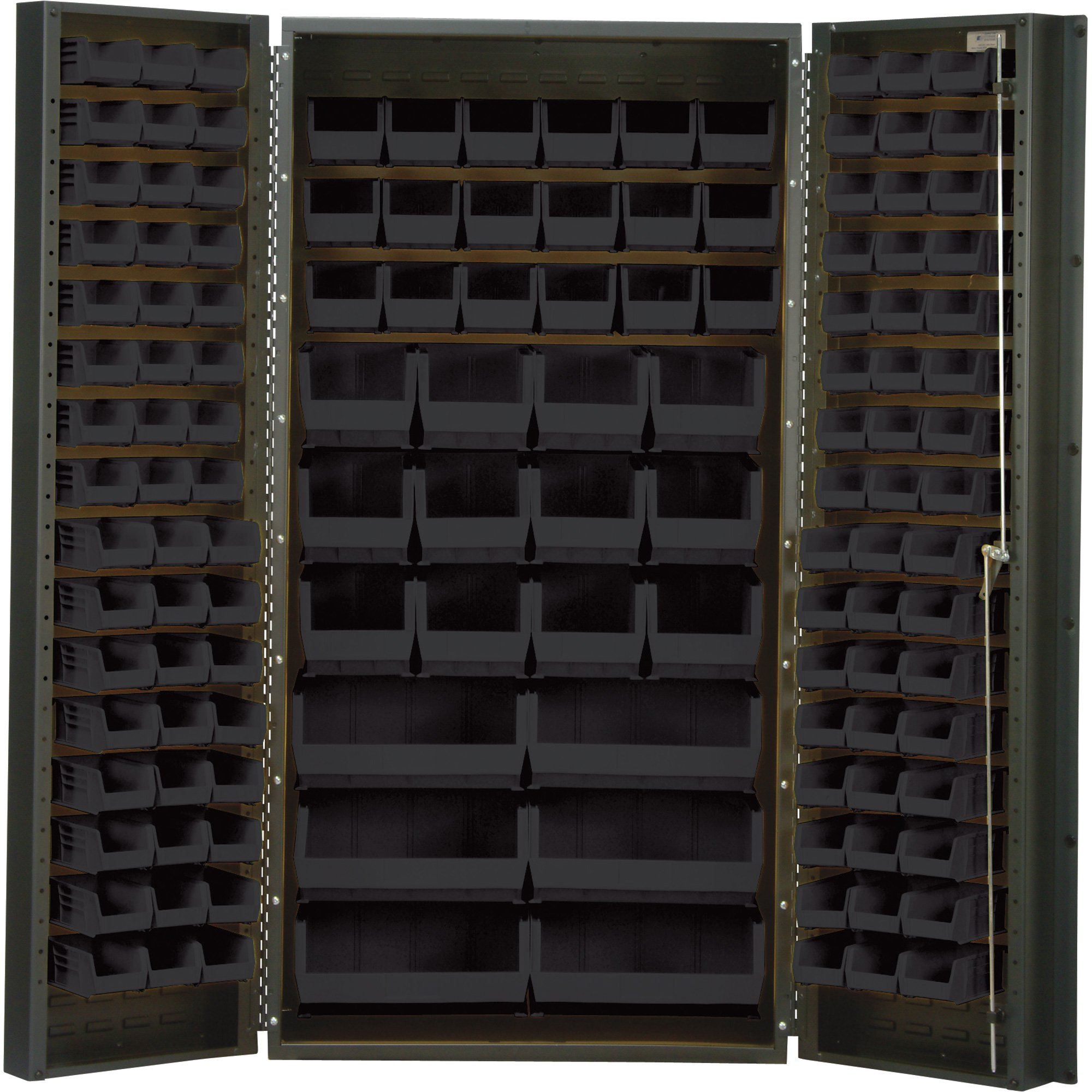 Quantum Storage Cabinet With 132 Bins 36in X 24in X 72in Size with regard to sizing 2000 X 2000