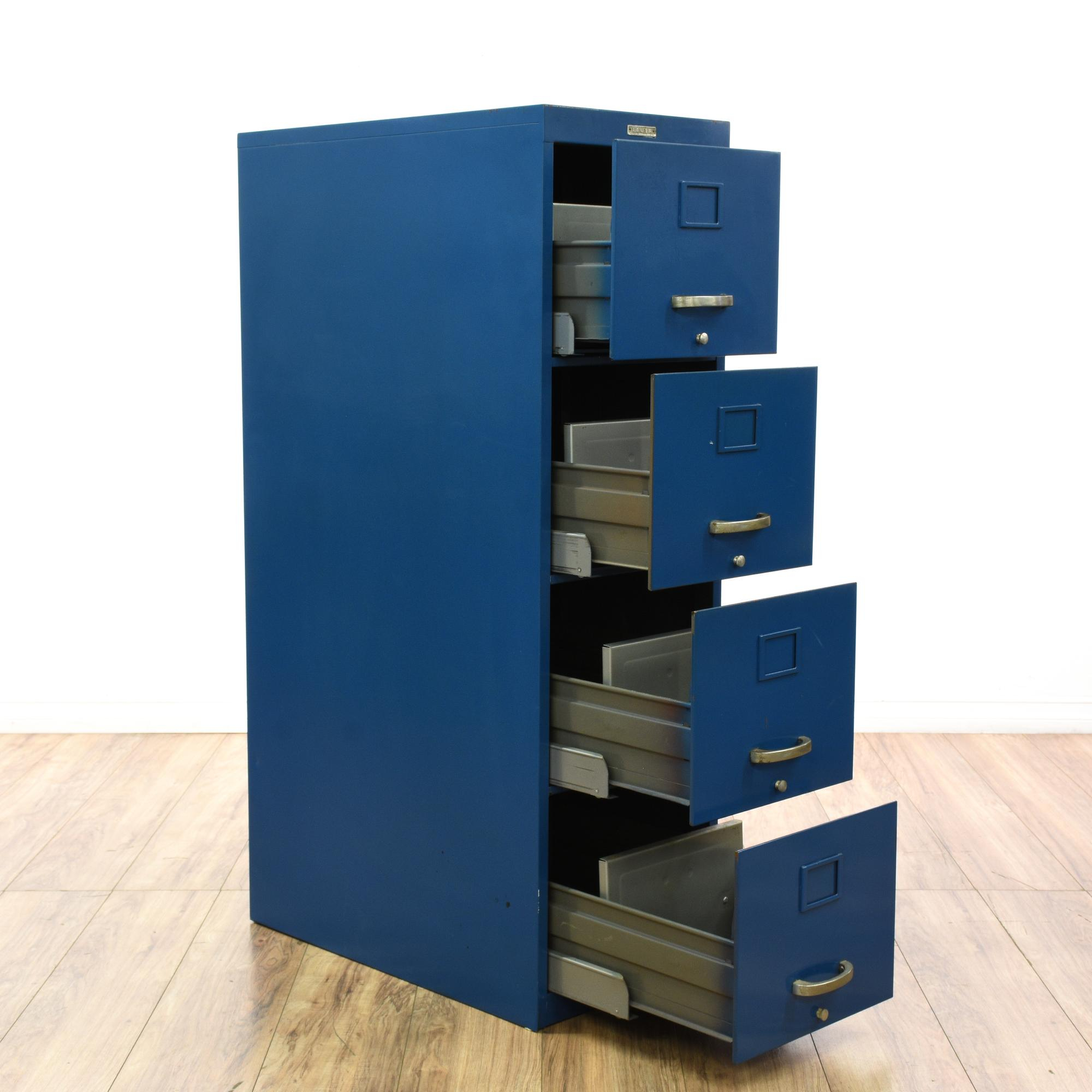 Quotsears Roebuckquot Navy Blue Steel Filing Cabinet Metal Filing throughout proportions 2000 X 2000