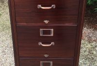 Rare Arts Crafts 4 Drawer Mahogany Filing Cabinet Mint Condition pertaining to dimensions 915 X 1560