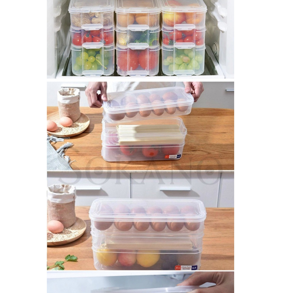 Raya 2019 Sokano 3 Layer Freezer Storage Box Stackable Plastic intended for dimensions 960 X 1000