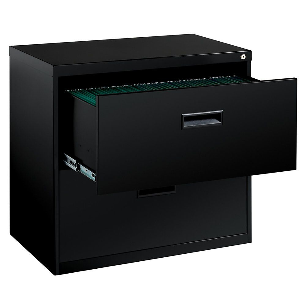 Realspace Soho 30w 2 Drawer Metal Lateral File Cabinet Black Item pertaining to dimensions 1000 X 1000