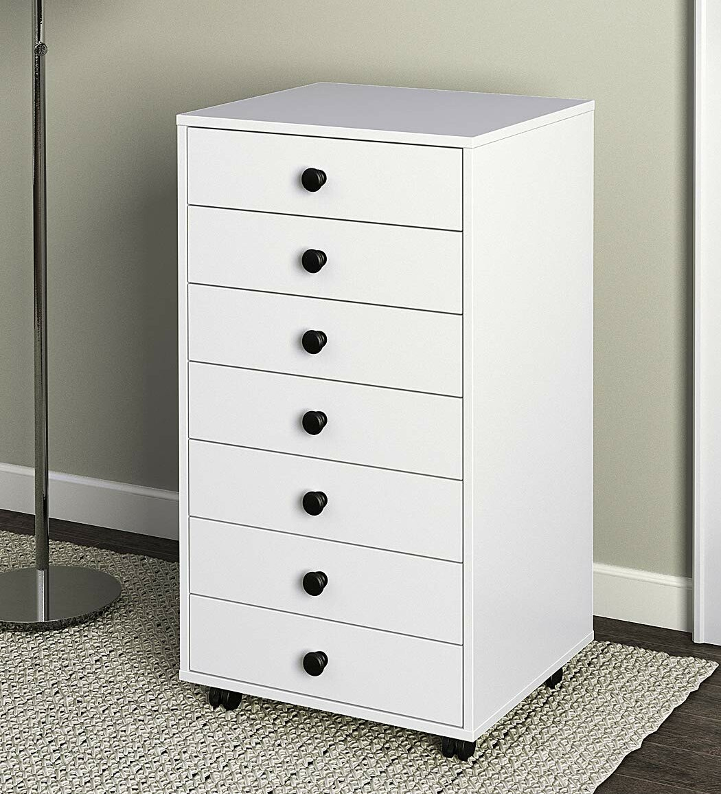 Rebrilliant Keaton Wood 7 Drawer Mobile Vertical Filing Cabinet regarding sizing 1050 X 1155