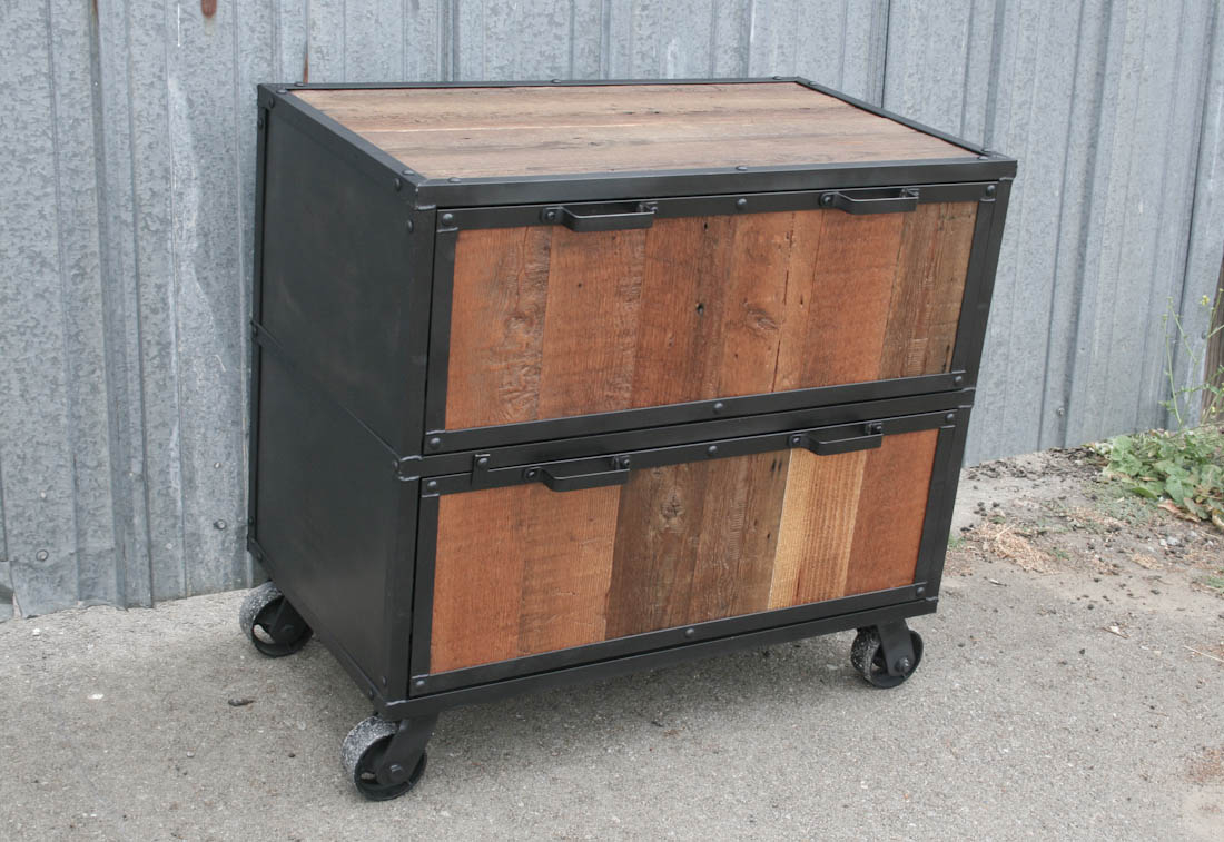 Reclaimed Wood File Cabinet Combine 9 Industrial Furniture within proportions 1100 X 757