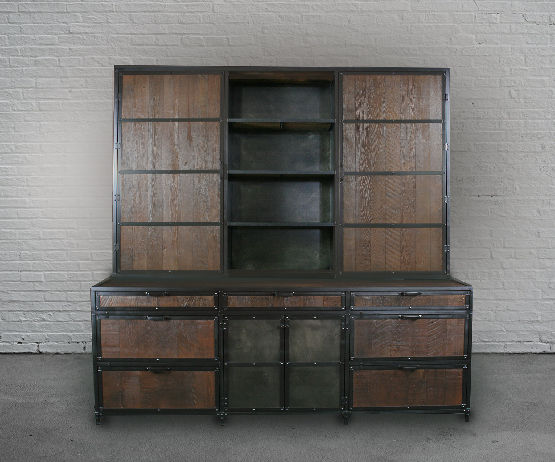Reclaimed Wood File Cabinet With Hutch Industrial Filing Etsy with sizing 1800 X 1500