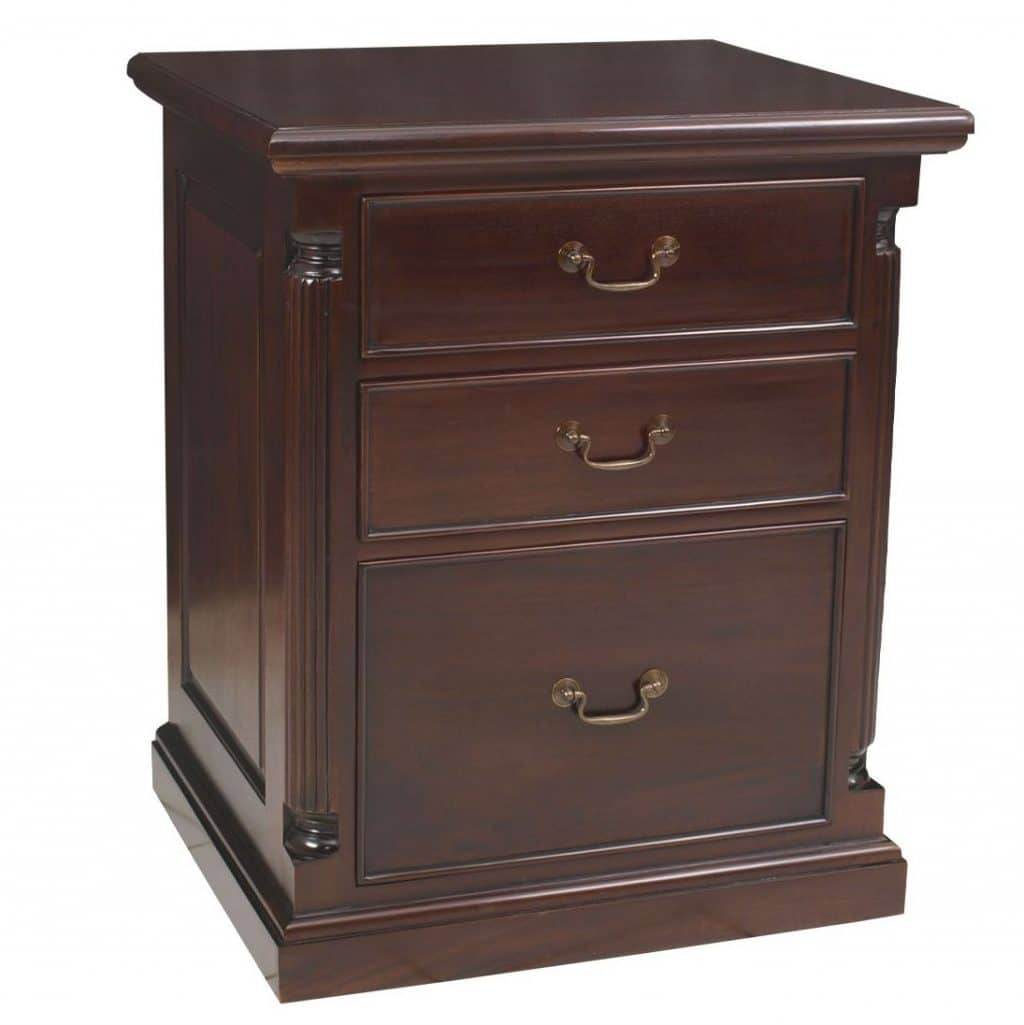 Reed Column Single Drawer Filing Cabinet Mahogany Akd Furniture with measurements 1024 X 1025
