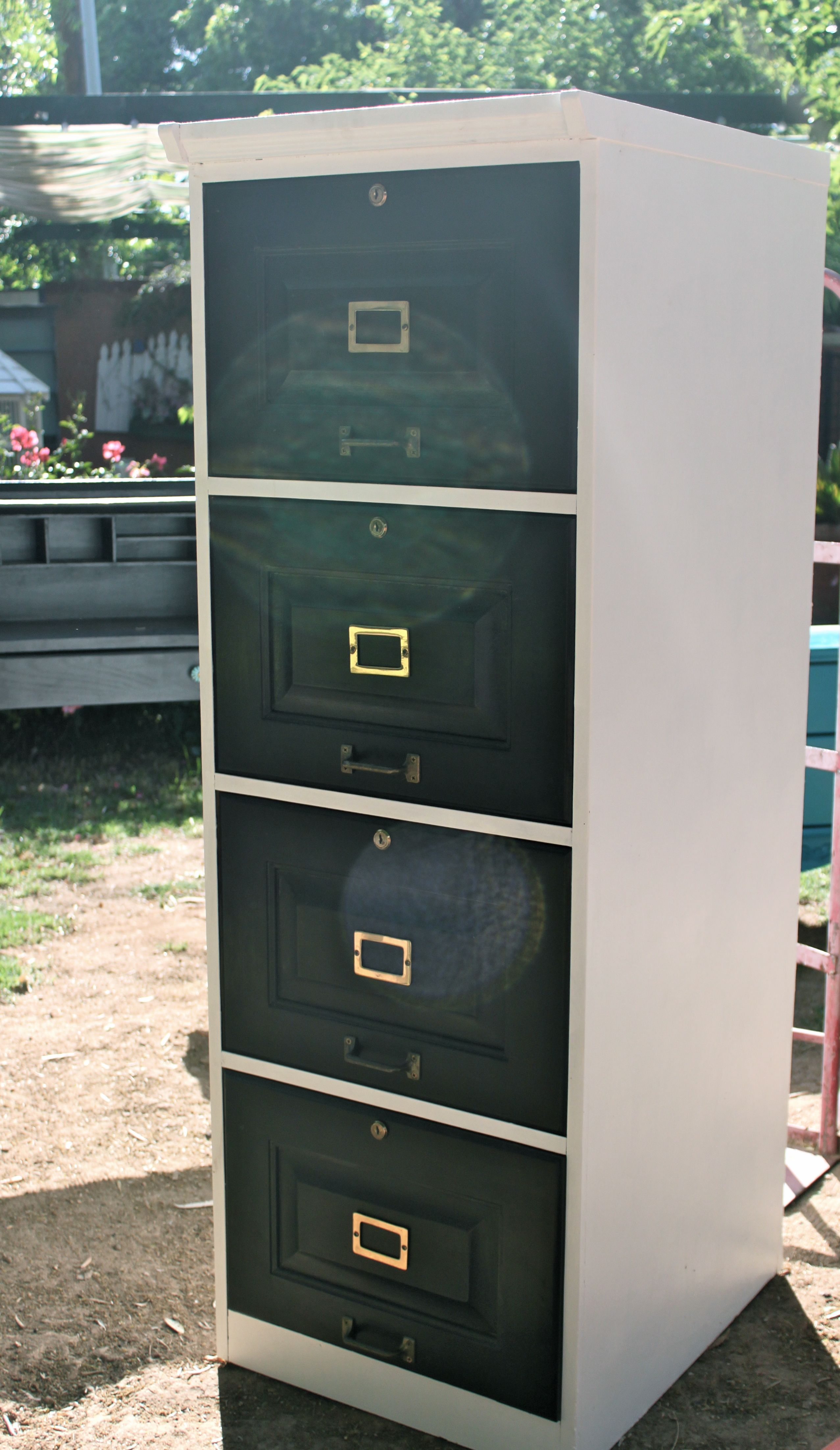 Repurposed Four Drawer Filing Cabinet Into Dresser With Original inside dimensions 2554 X 4408