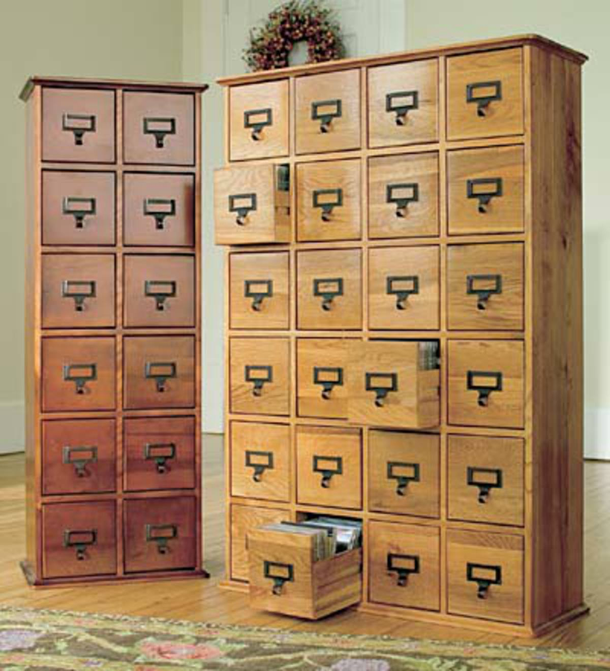 Retro Style Wooden Multimedia Library File Cabinets Plowhearth regarding sizing 1200 X 1320