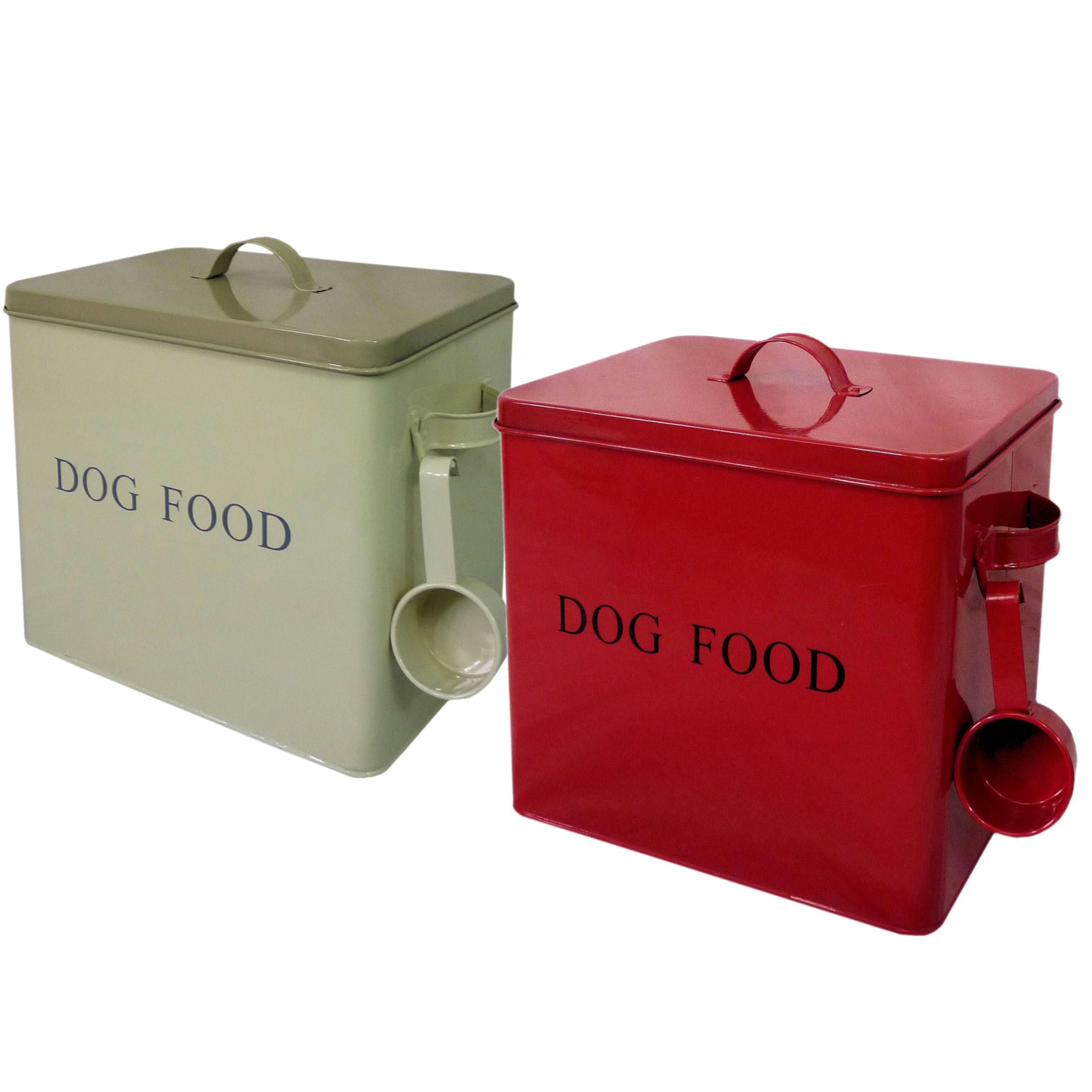 Retro Vintage Enamel Dog Puppy Dry Food Storage Box Container Tin pertaining to size 2500 X 2500