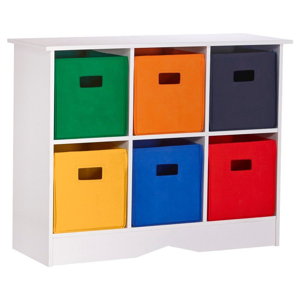 Riverridge Kids 6 Bin Storage Cabinet Whiteprimary Products pertaining to dimensions 1000 X 1000