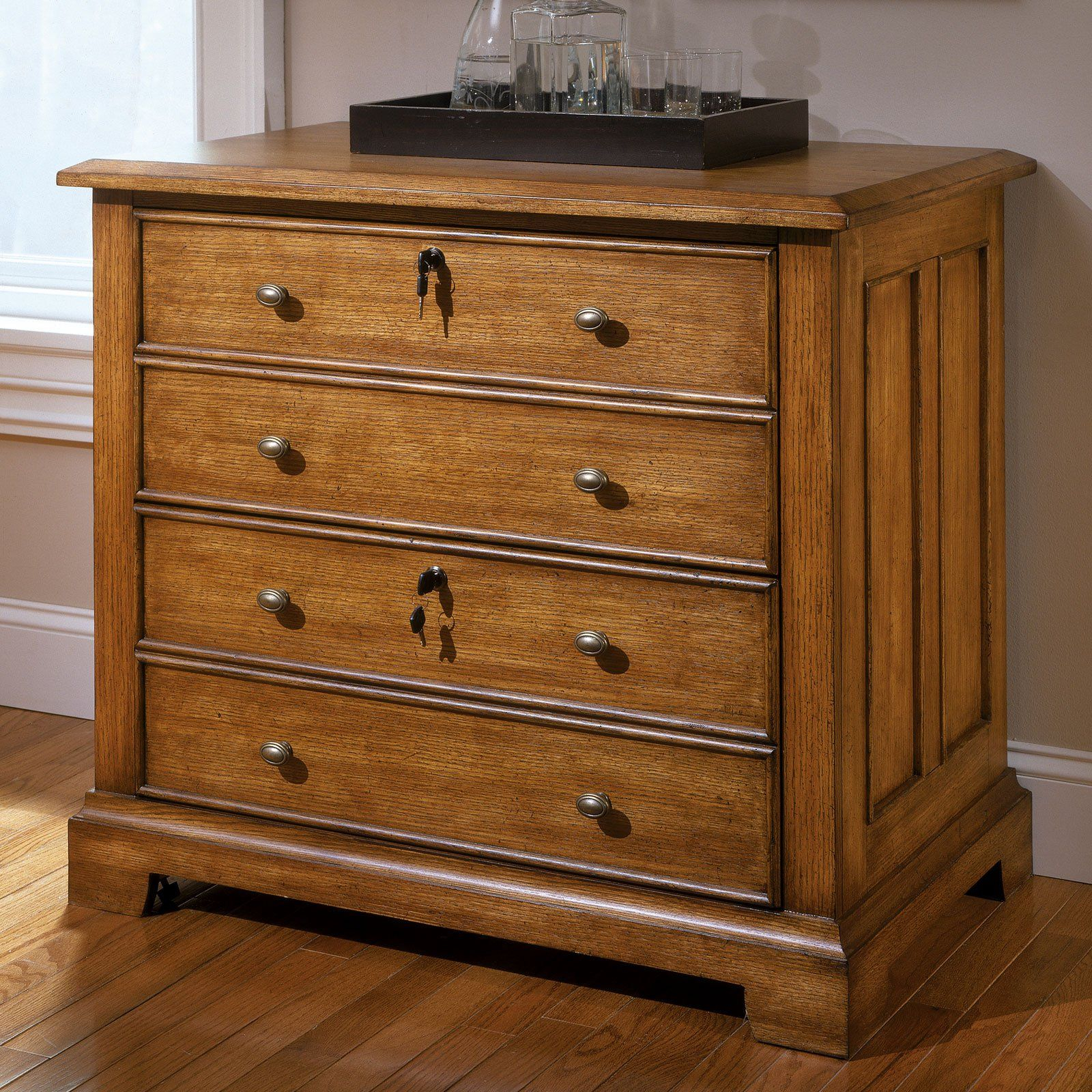 Riverside Woodlands Oak Locking Lateral File Cabinet From with regard to sizing 1600 X 1600