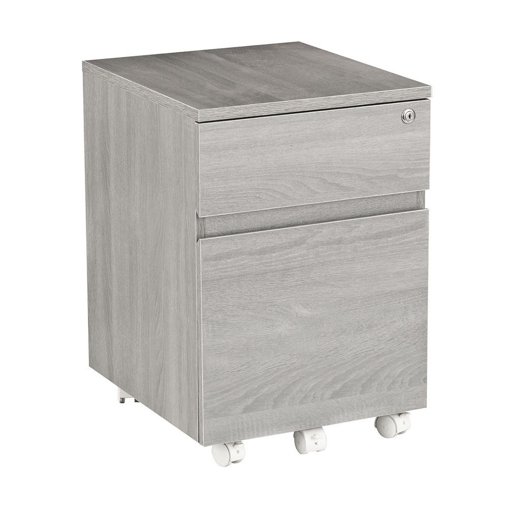 Rolling 2 Drawer Vertical File Cabinet With Lock And Storage Gray for measurements 1000 X 1000