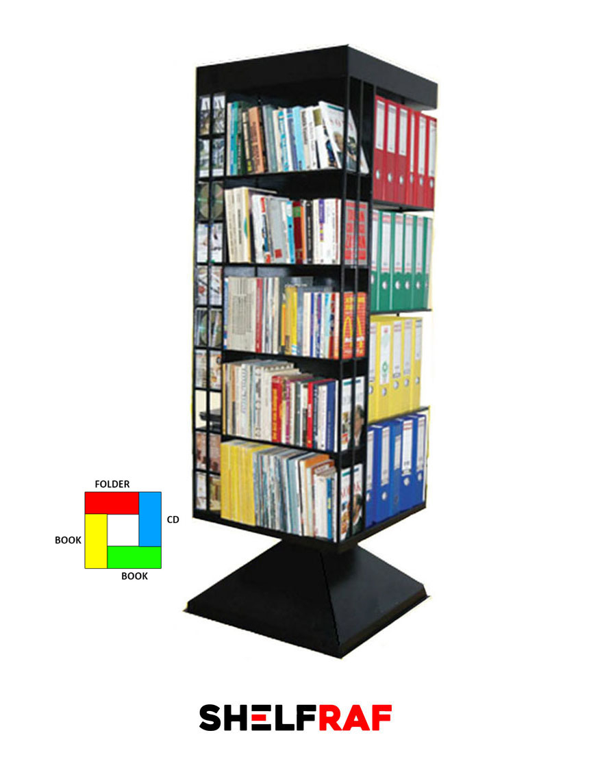Rotating File Cabinet 6 Shelf Raf with dimensions 860 X 1109