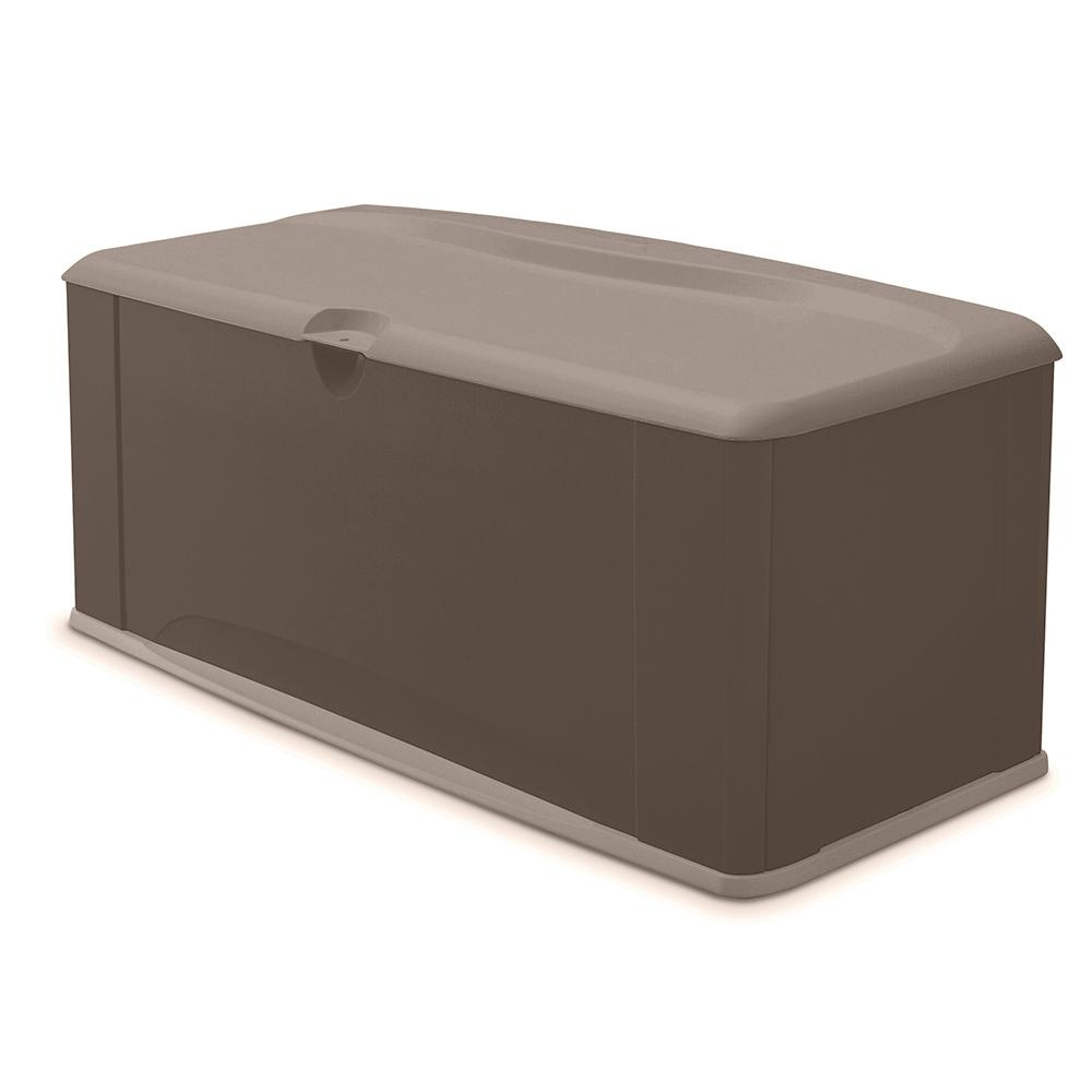 Rubbermaid 120 Gal Resin Deck Box With Seat for dimensions 1000 X 1000