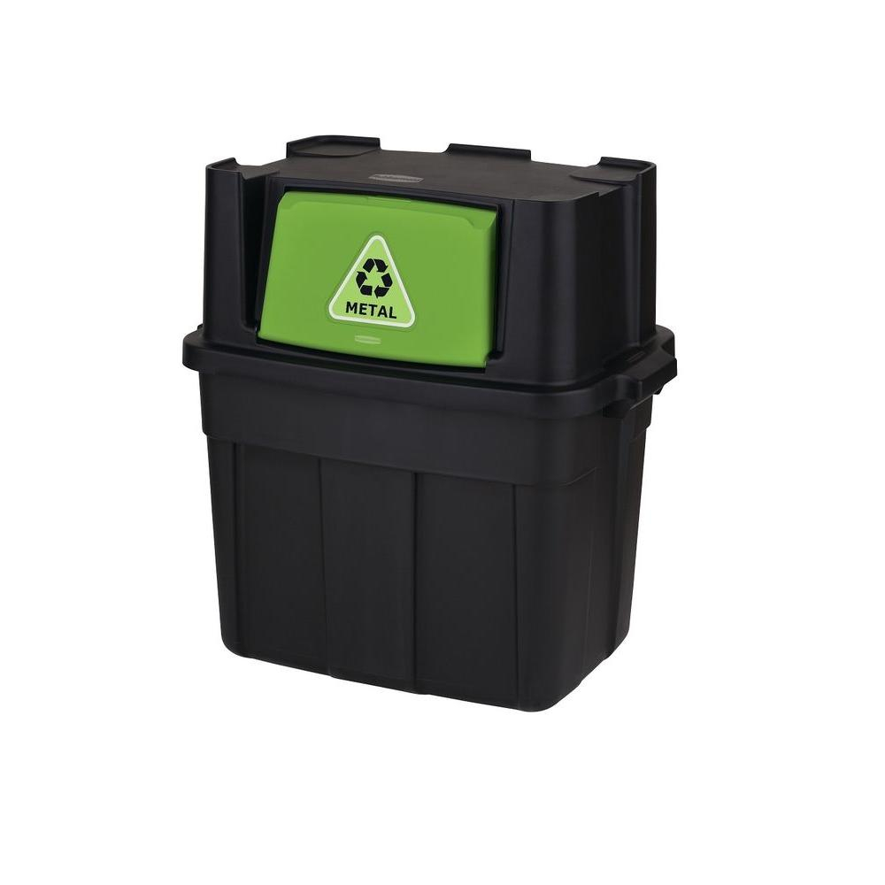 Rubbermaid 245 Gal Stackable Indoor Recycling Bin 1803653 The with regard to sizing 1000 X 1000