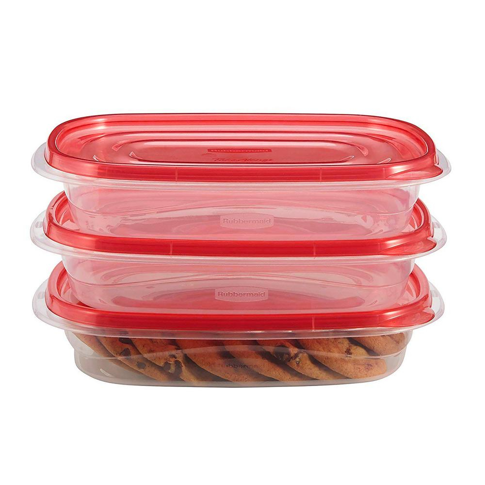 Rubbermaid 4 Cup Takealongs Rectangular Bowl Set 3 Pack in dimensions 1000 X 1000