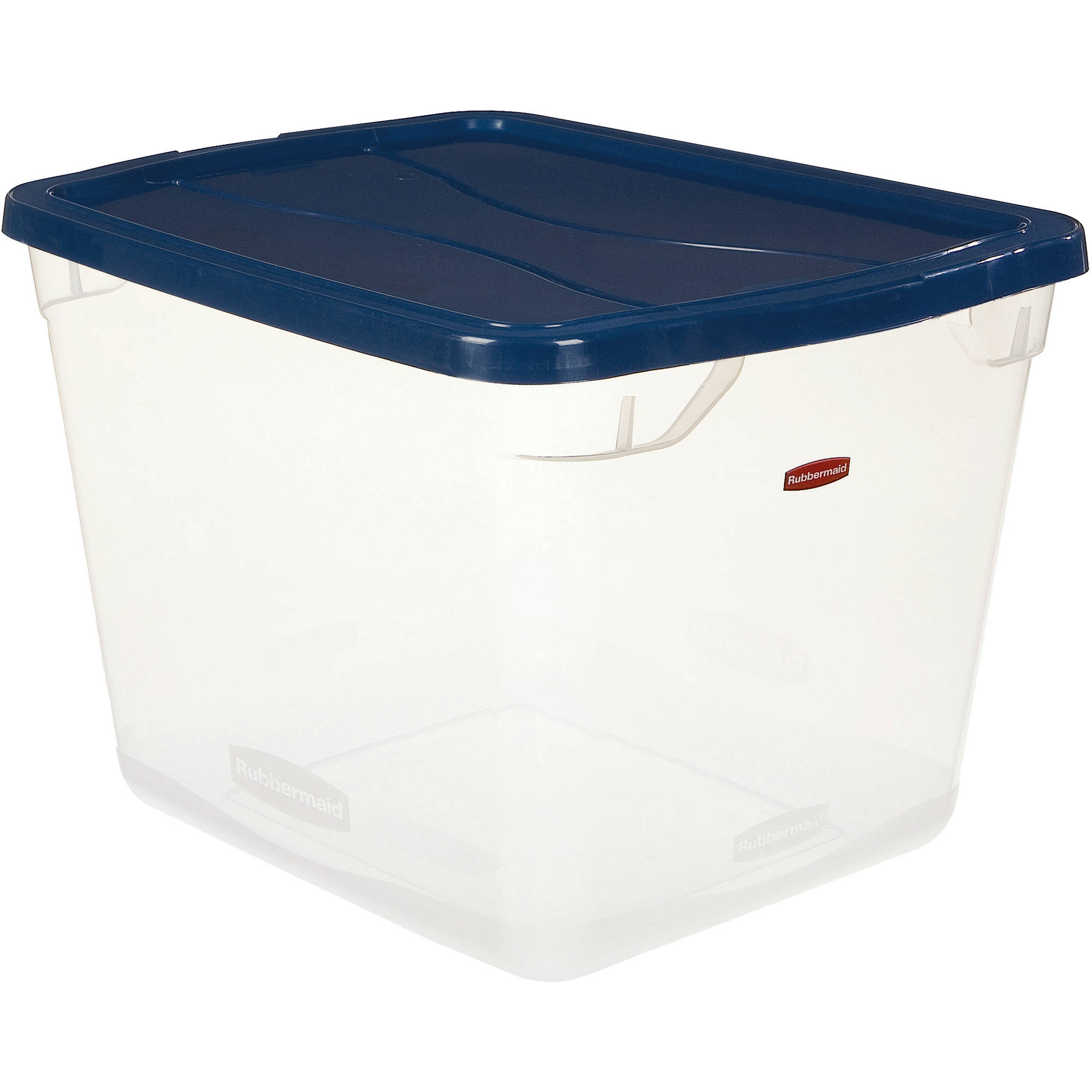 Rubbermaid 75 Gallon 30 Quart Plastic Storage Tote Clear Blue throughout sizing 2000 X 2000