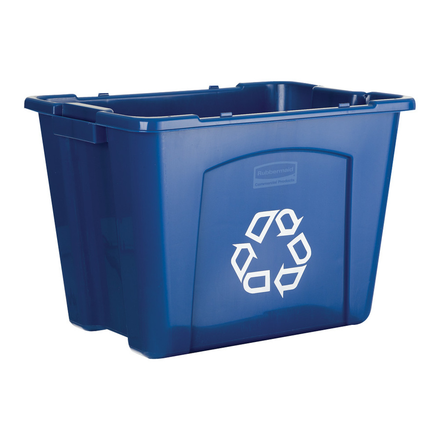 Rubbermaid Commercial Products 14 Gallon Blue Commercial Recycling with regard to sizing 900 X 900