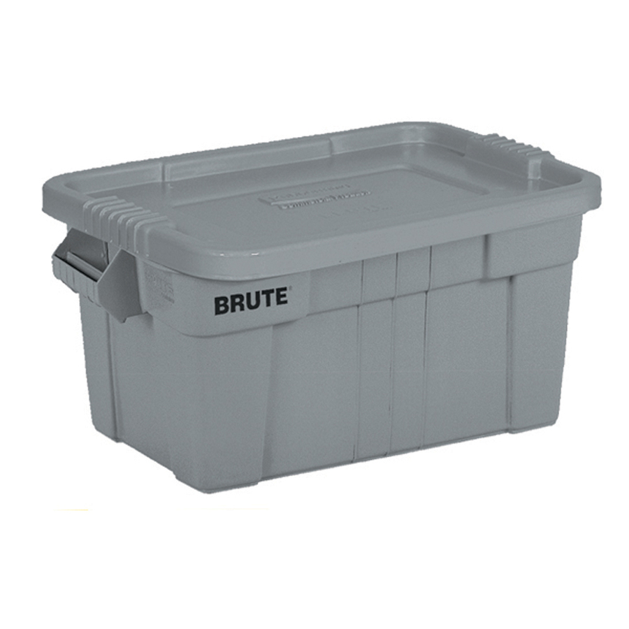 Rubbermaid Commercial Products Brute 14 Gallon 56 Quart Gray Tote regarding size 900 X 900