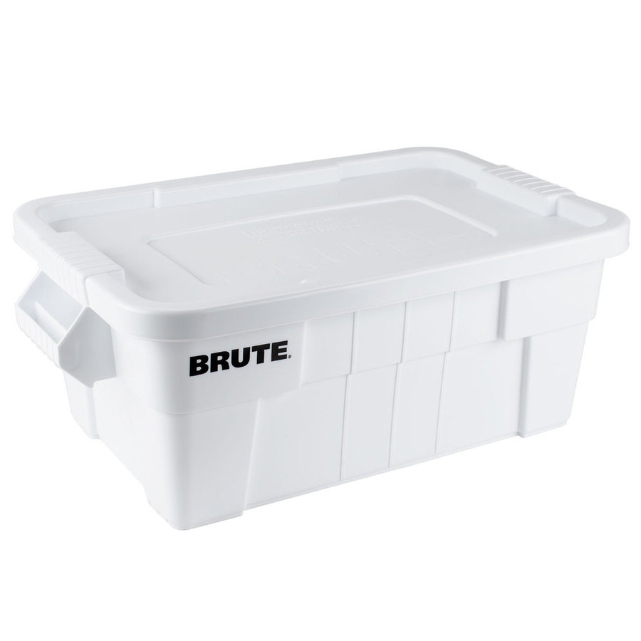 Rubbermaid Commercial Products Brute 14 Gallon 56 Quart White Tote for measurements 900 X 900