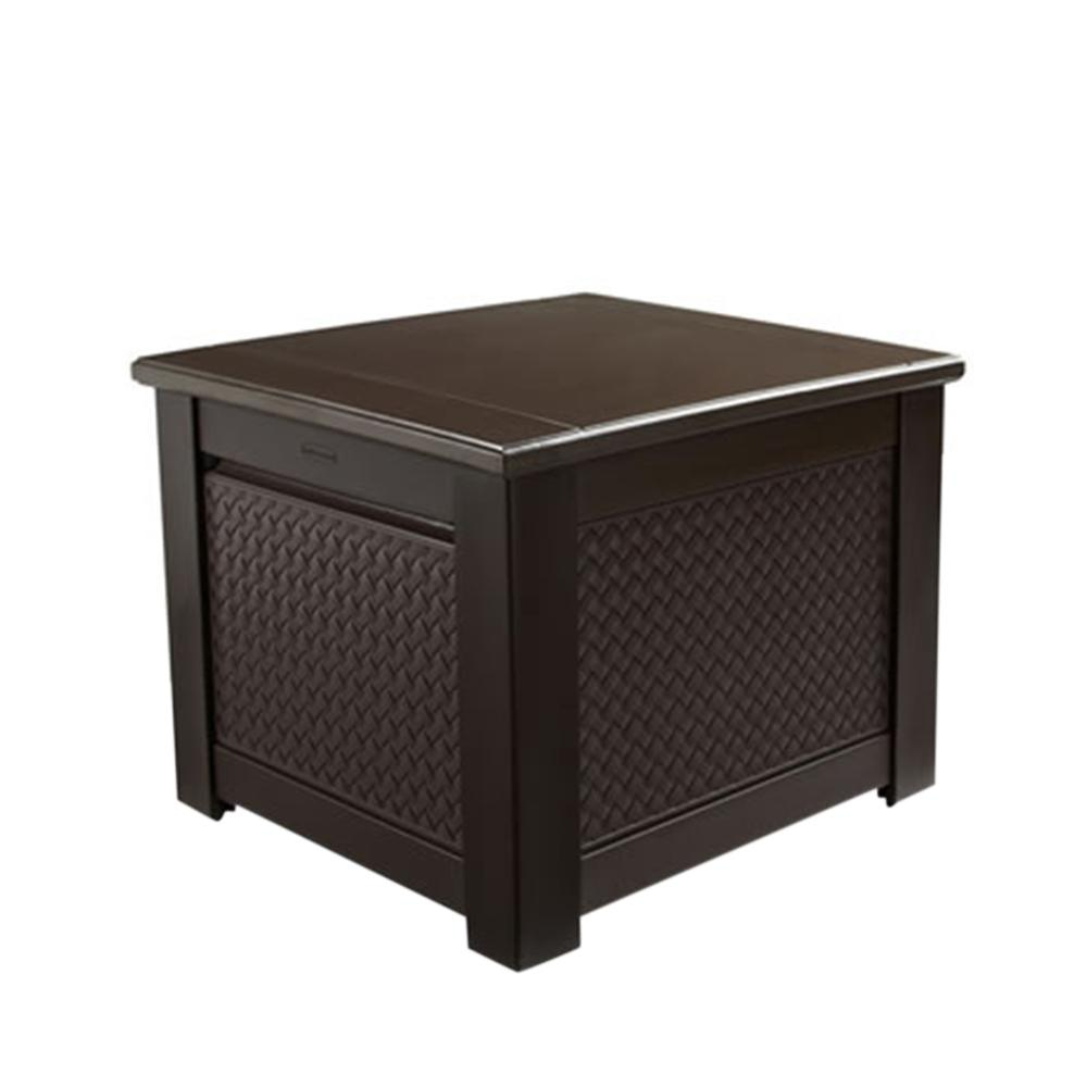 Rubbermaid Patio Chic 56 Gal Resin Basket Weave Patio Storage Cube inside sizing 1000 X 1000