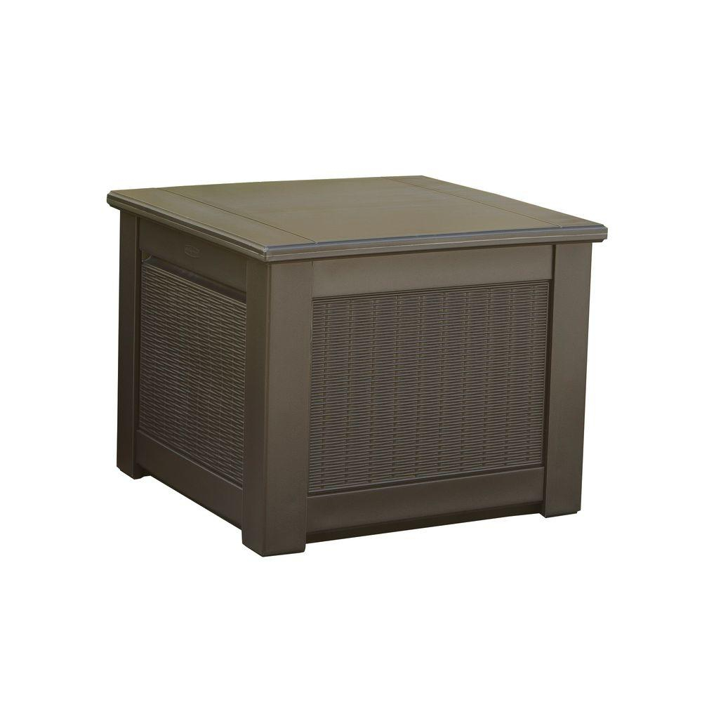 Rubbermaid Rattan 56 Gal Resin Storage Cube Deck Box 1837309 The pertaining to measurements 1000 X 1000