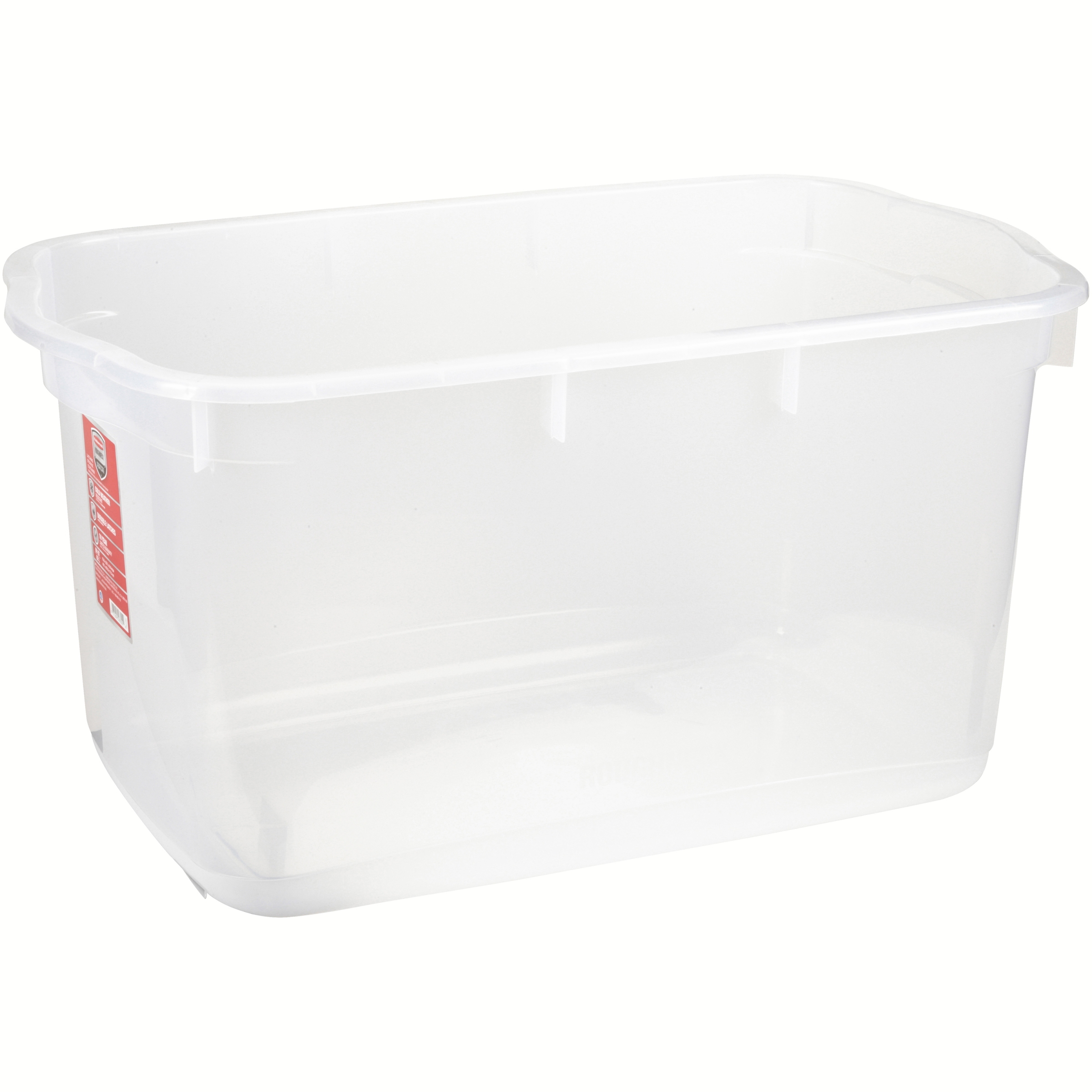 Rubbermaid Roughneck 66 Qt 165 Gal Clear Storage Tote Bin Clear within dimensions 2400 X 2400