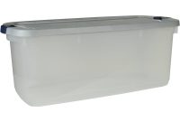 Rubbermaid Roughneck Clears Storage Tote Bins 95 Qt 2375 Gal Clear With Gray Lid Set Of 4 intended for size 2000 X 2000